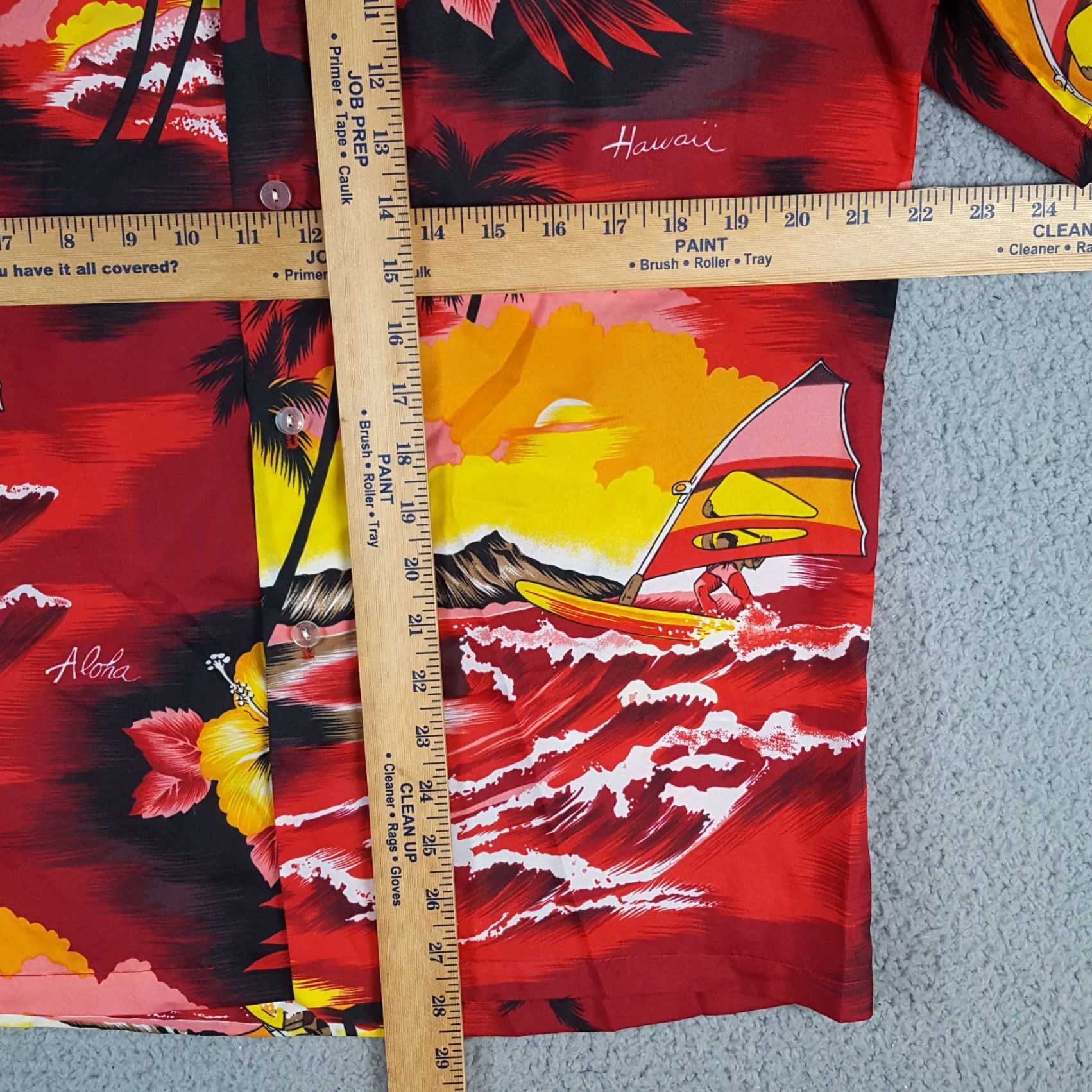 Vintage VINTAGE Kalena Fashions Vintage Hawaiian Surfer Aloha Camp Shirt Men's M Red Short Sleeve Button-Up Beach Casual Workwear 90s Island Party/Cocktail Size US M / EU 48-50 / 2 - 8 Thumbnail