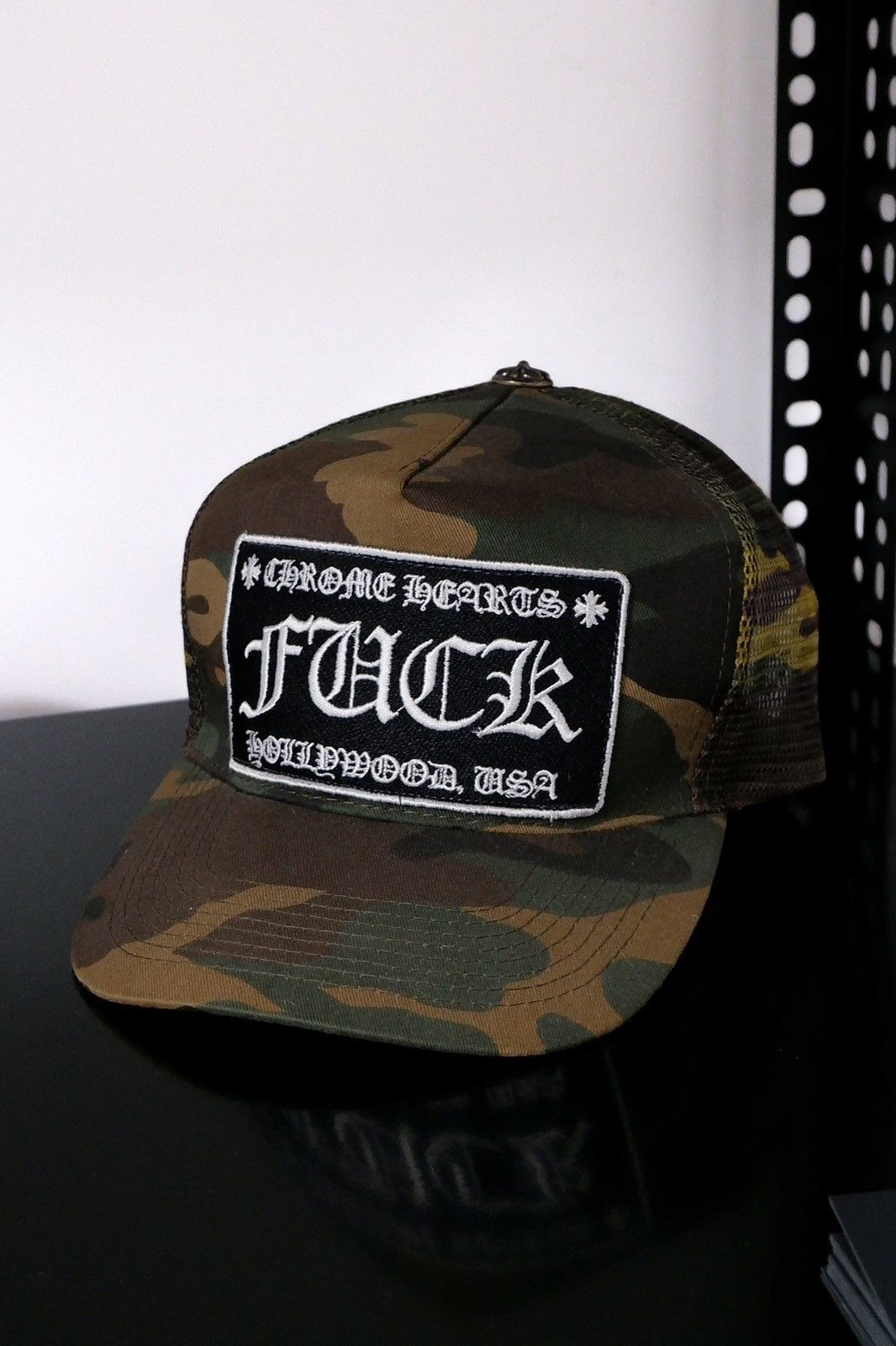 Chrome Hearts Vintage Otto Chrome Hearts Camo Trucker Hat Size ONE SIZE - 1 Thumbnail