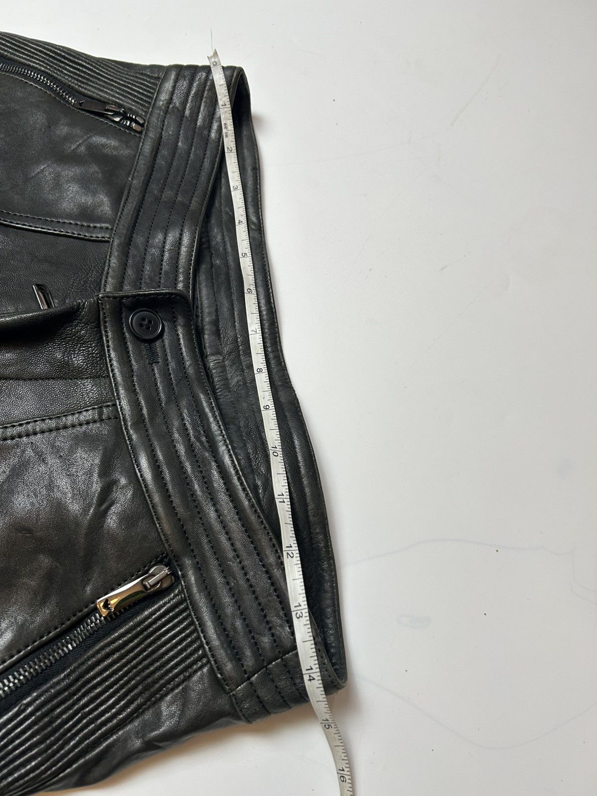 Emporio Armani × Genuine Leather EMPORIO ARMANI LEATHER PANT Size US 29 - 6 Thumbnail