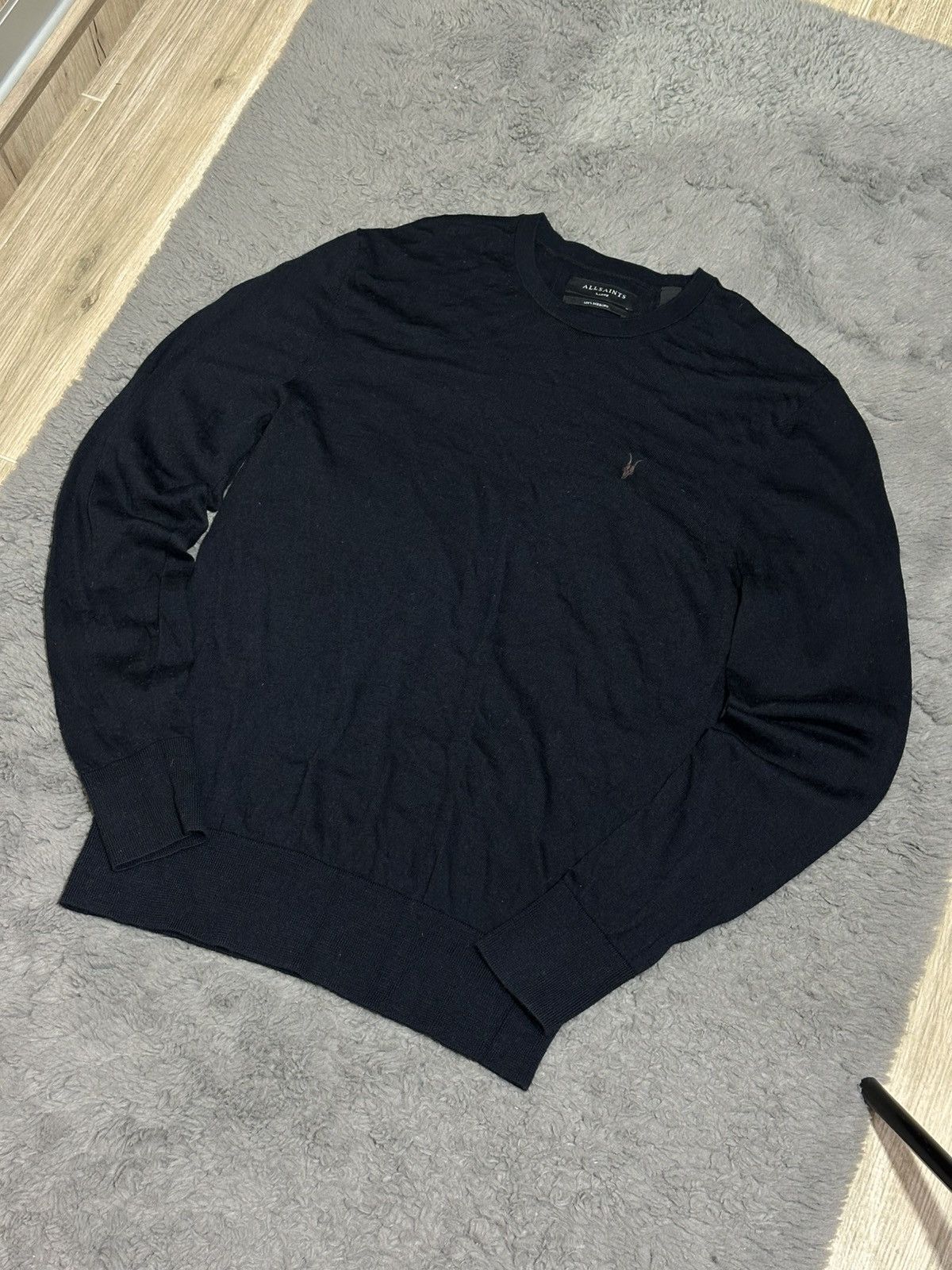 Allsaints AllSaints "Mode" Merino Wool Crew Jumper Size US L / EU 52-54 / 3 - 1 Thumbnail