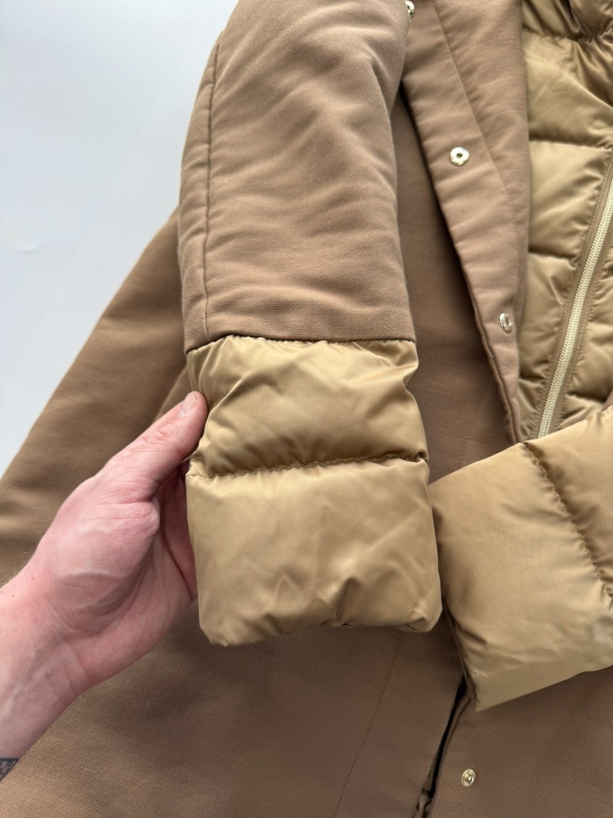 Herno Herno Brown Tan Detachable Collar Puffer Coat Jacket Wool Size M / US 6-8 / IT 42-44 - 11 Thumbnail