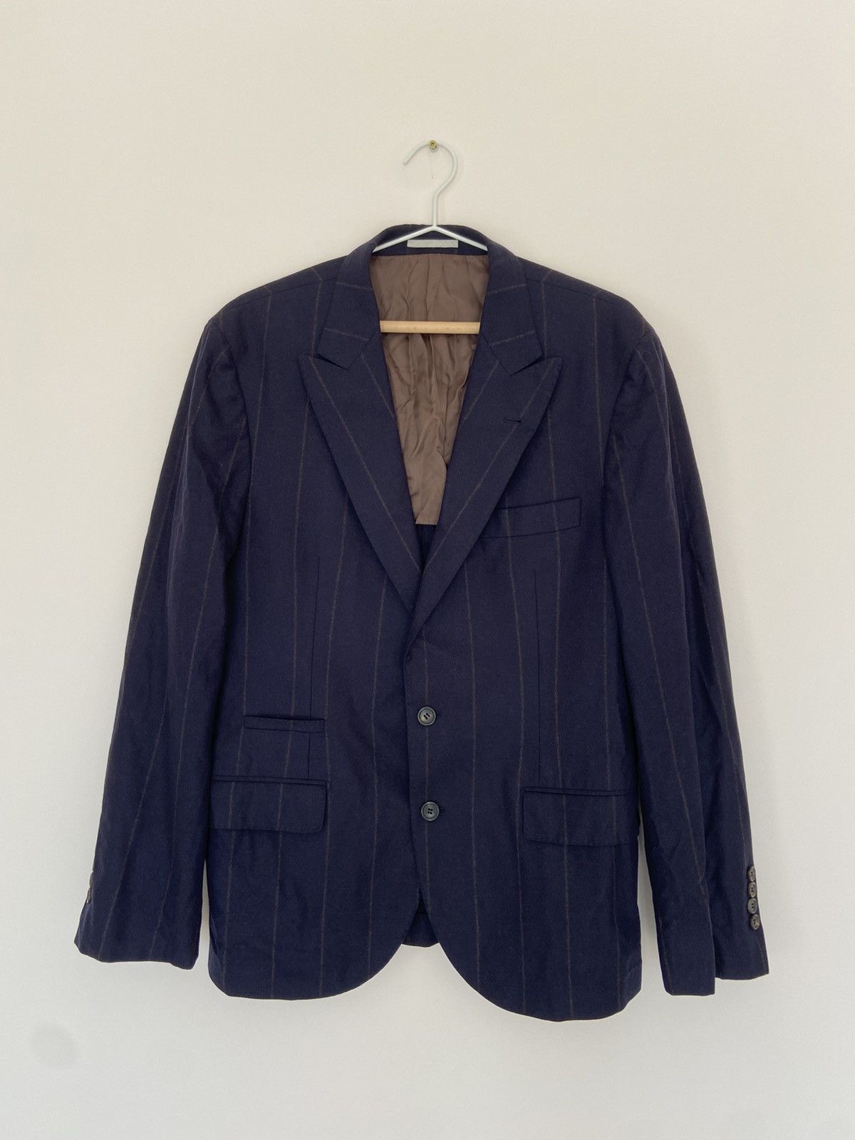 Brunello Cucinelli Brunello Cucinelli Pinstripe Wool Blazer Size 42R - 1 Thumbnail