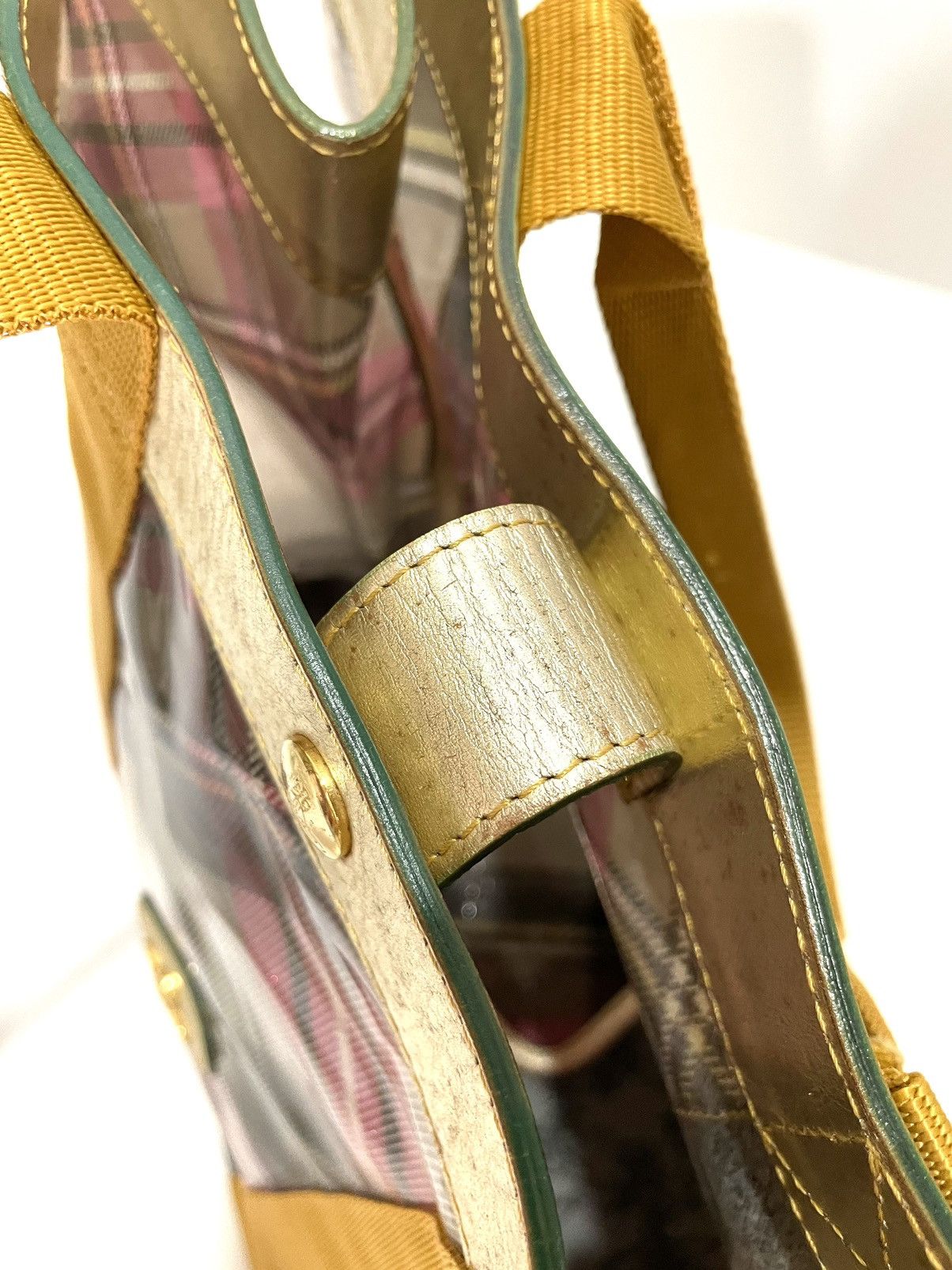 Vivienne Westwood Tartan PVC Tote with Matching Pouch – Gold Trim Size ONE SIZE - 18 Thumbnail