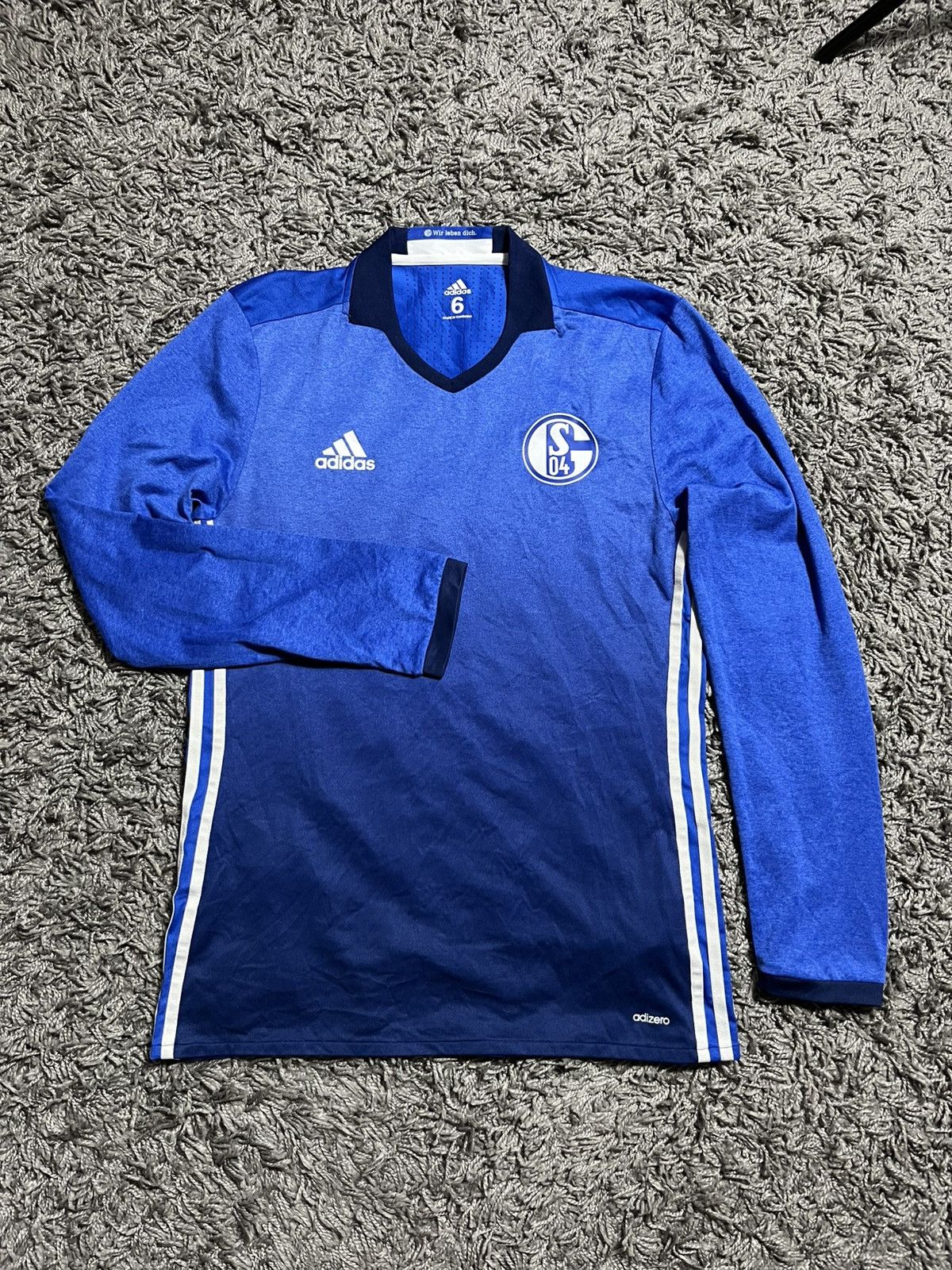 SCHALKE 04 2016/18 ADIDAS PLAYER ISSUE SOCCER TRIKOT JERSEY