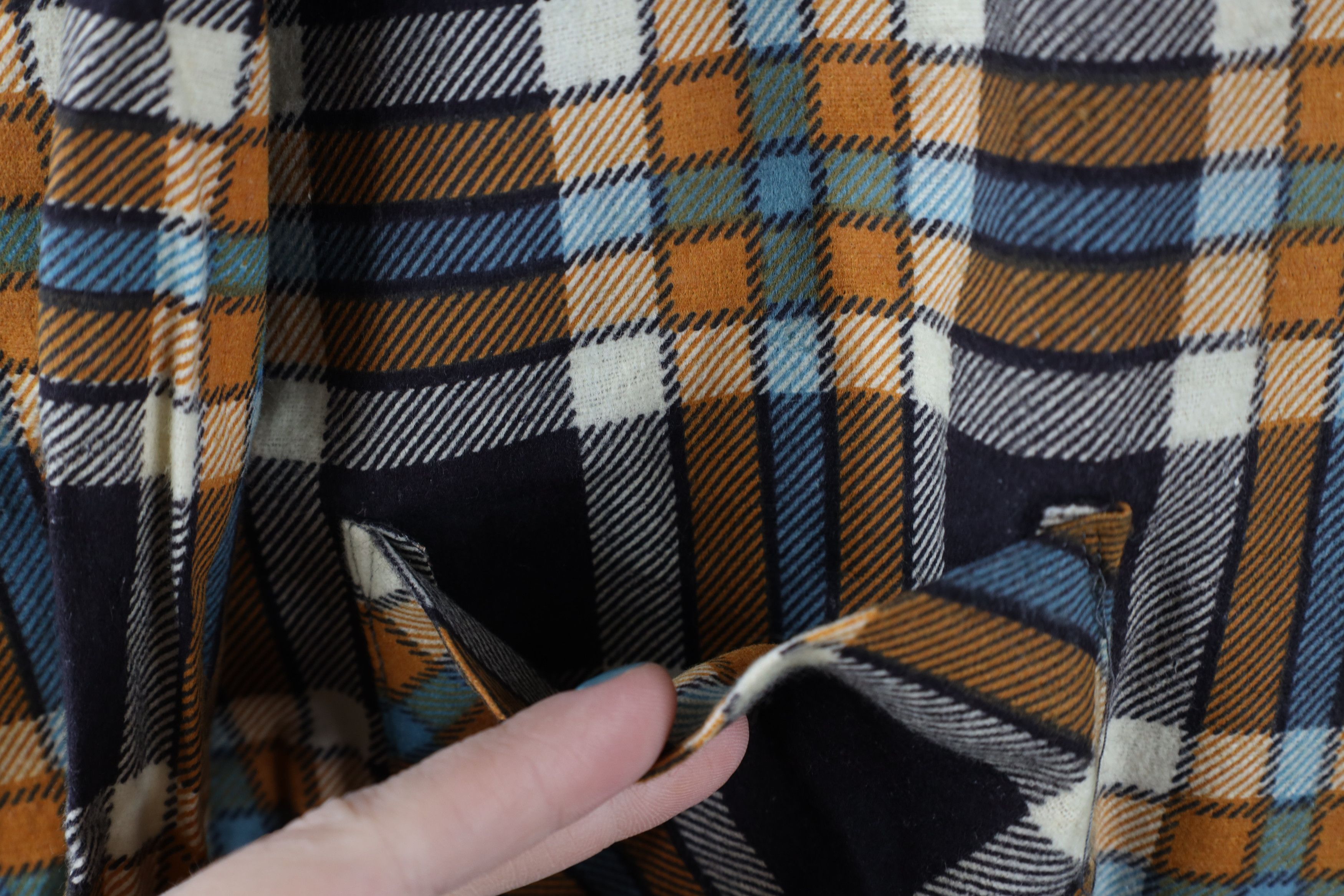 Vintage Deadstock Vintage 70s Streetwear Flannel Button Shirt Plaid Size US XL / EU 56 / 4 - 4 Thumbnail