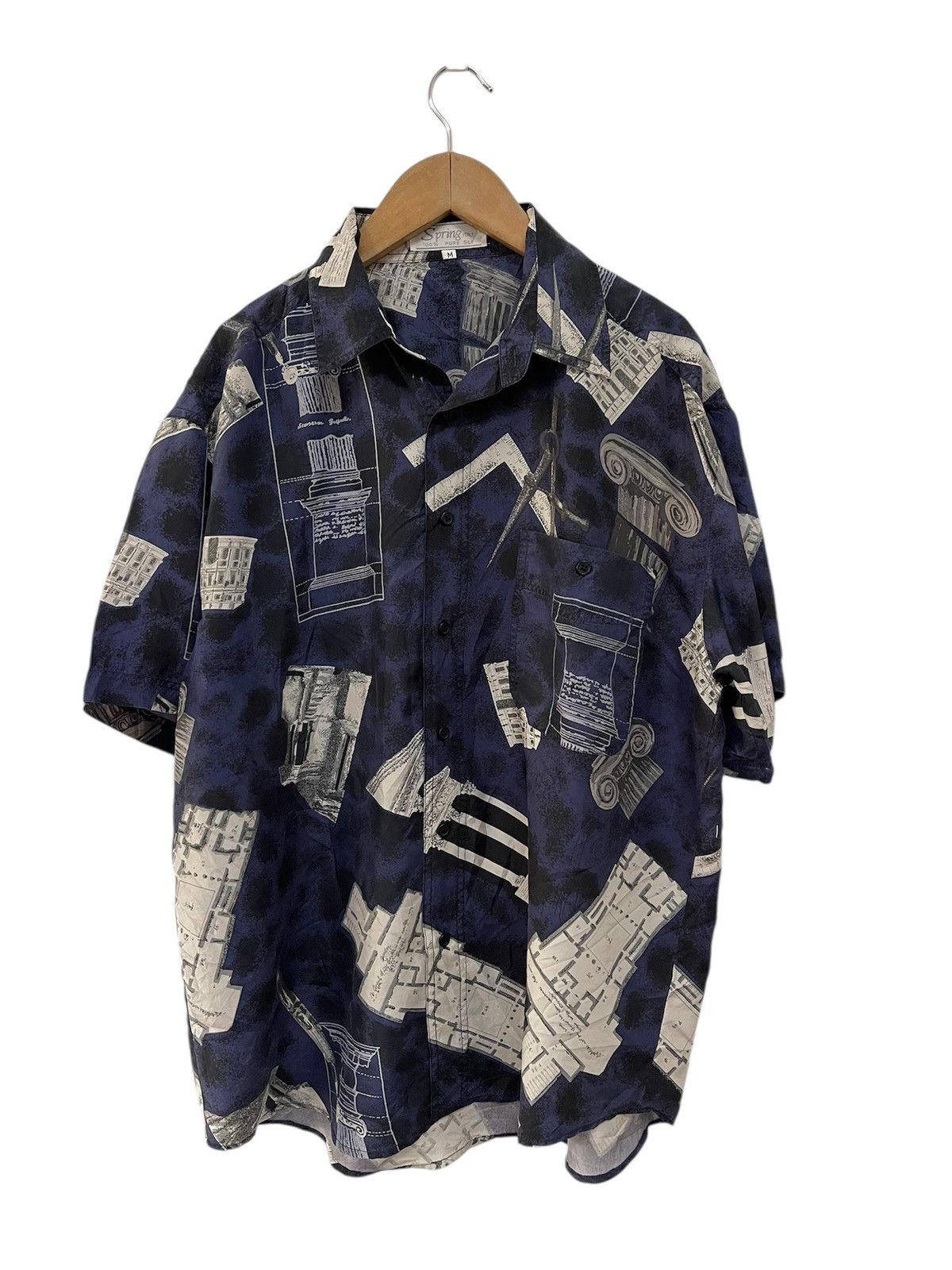 Designer Italian art pure silk shirt Size US M / EU 48-50 / 2 - 1 Thumbnail