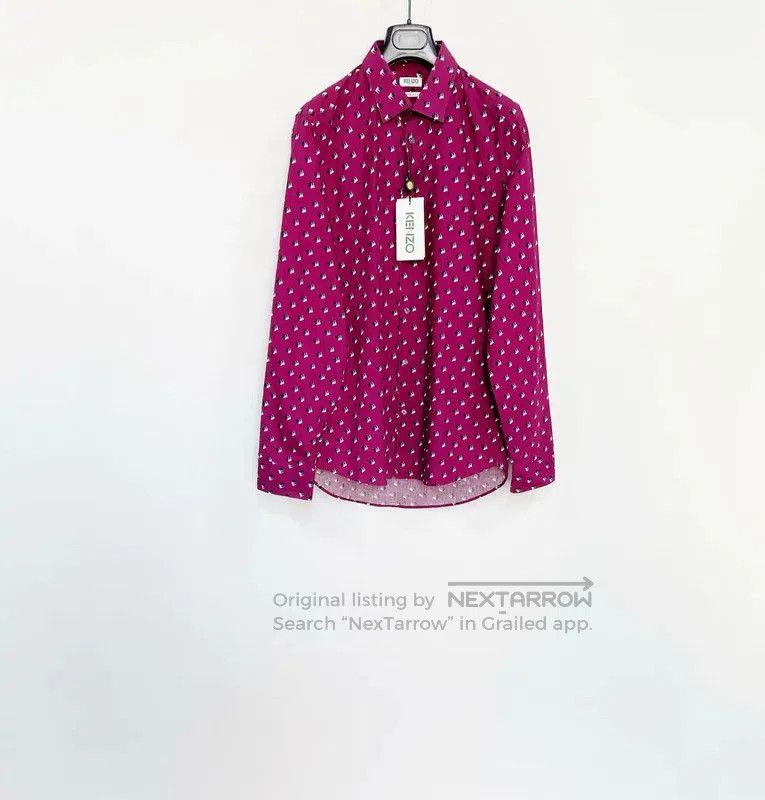 Kenzo KENZO Men's Long Sleeve Shirt in Fuchsia . Size US M / EU 48-50 / 2 - 1 Thumbnail