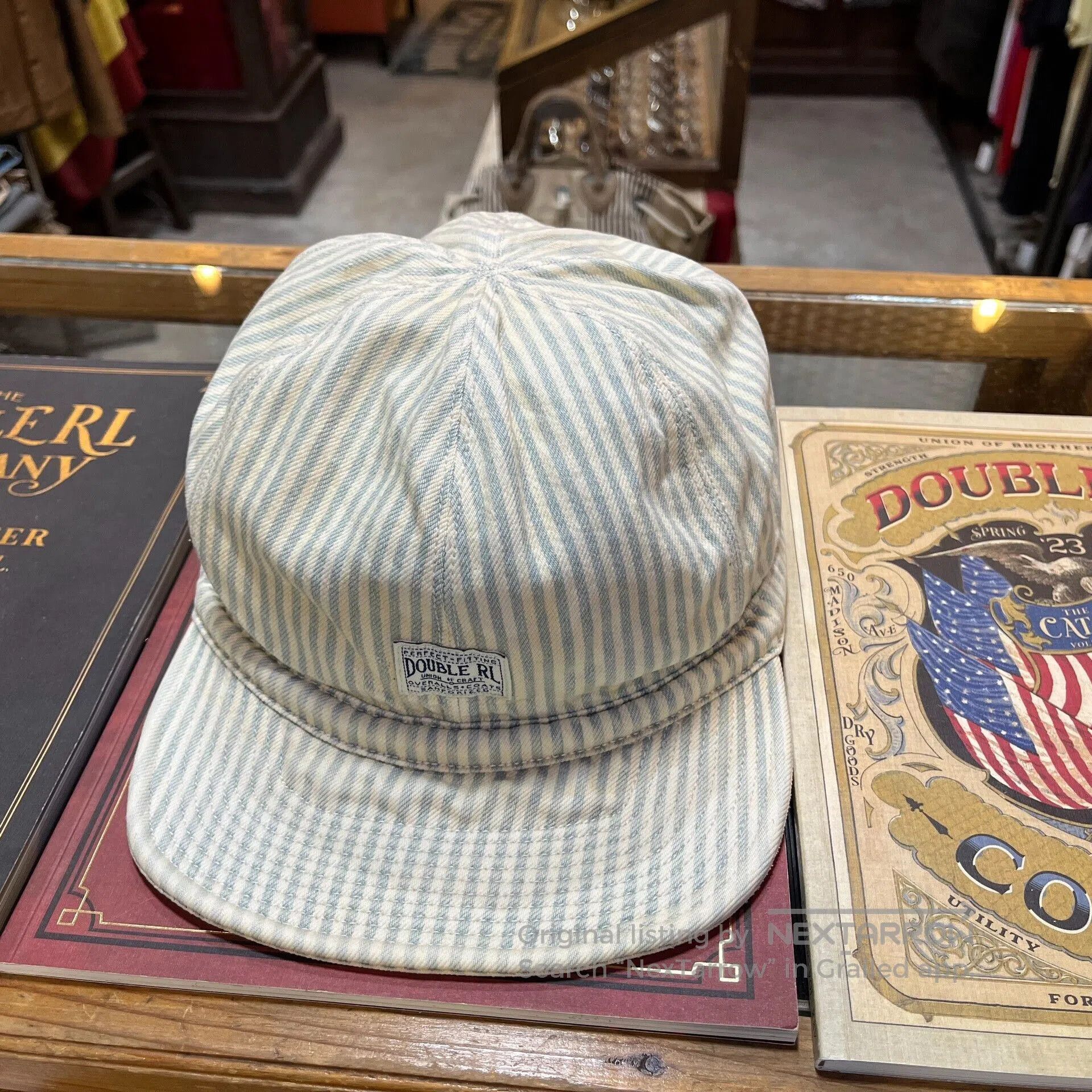 RRL Ralph Lauren RRL Striped Duck Bill Cap. Size ONE SIZE - 3 Thumbnail