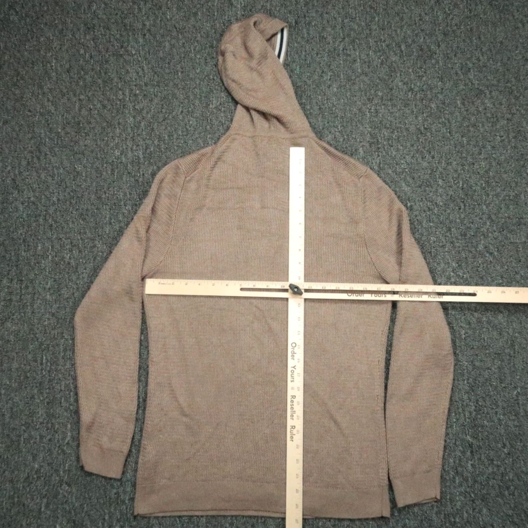 Mizzen+Main Mizzen Main Hoodie Mens Small Brown Cassady Knit Hooded Sweater Pullover Henley Shirt -Arranged for search visibility- Size US S / EU 44-46 / 1 - 6 Thumbnail
