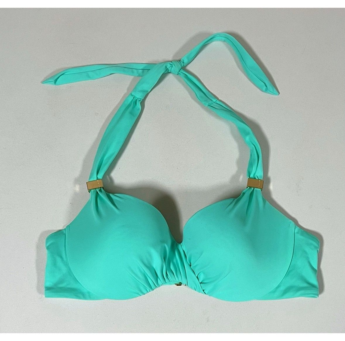 Designer × Victoria's Secret × Vintage Victoria’s Secret Blue Halter Bikini Top Swimwear Size 34A🩵✨ Size XS / US 0-2 / IT 36-38 - 1 Thumbnail