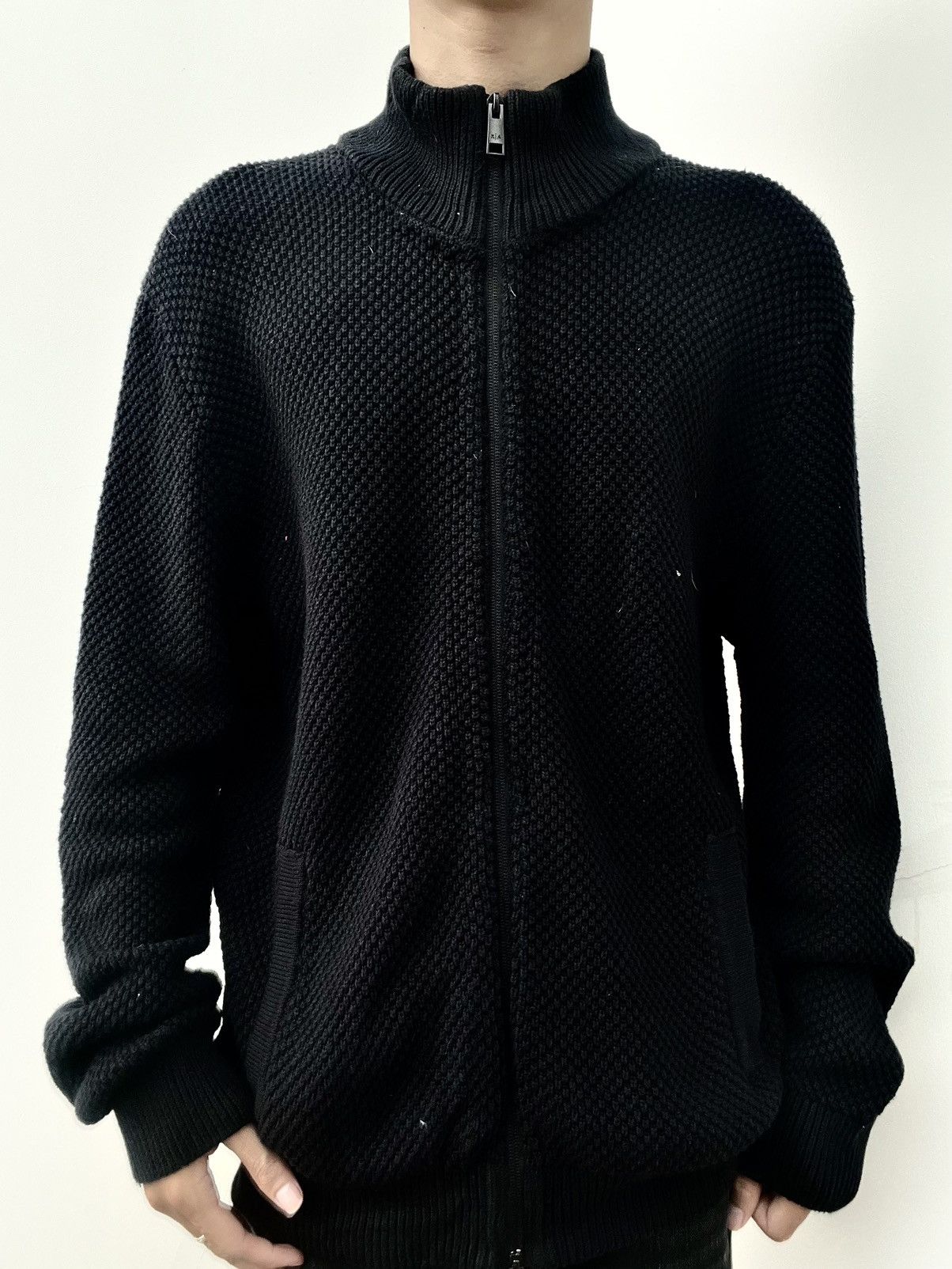 Armani Exchange 2000s Armani Exchange Knitwear Zipped Jacket Size US L / EU 52-54 / 3 - 2 Thumbnail