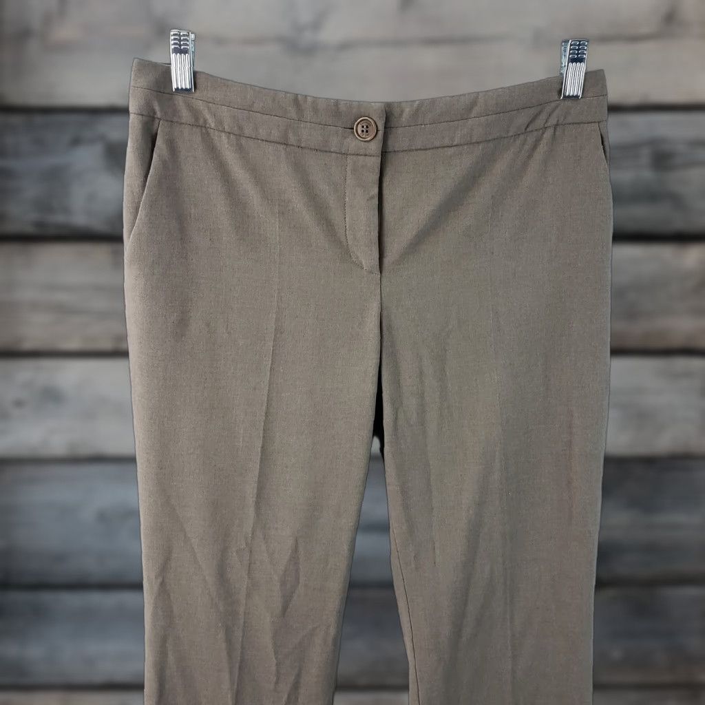 Talbots Talbots Womens Signature Boot Cut Pants Sz 6 Brown Mid Rise Dress Pants Womens Boots 31.5 Inseam Mens? Size 28" / US 6 / IT 42 - 1 Thumbnail