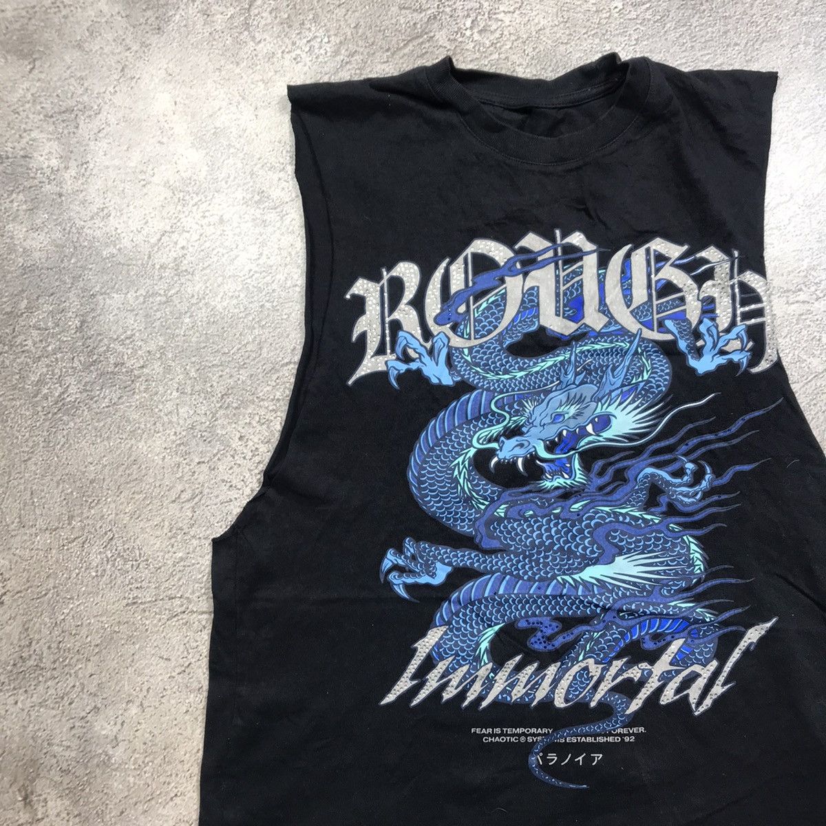Vintage Vintage 90s Immortal Dragon Graphic Tank Top Y2K Streetwear Size US L / EU 52-54 / 3 - 2 Thumbnail