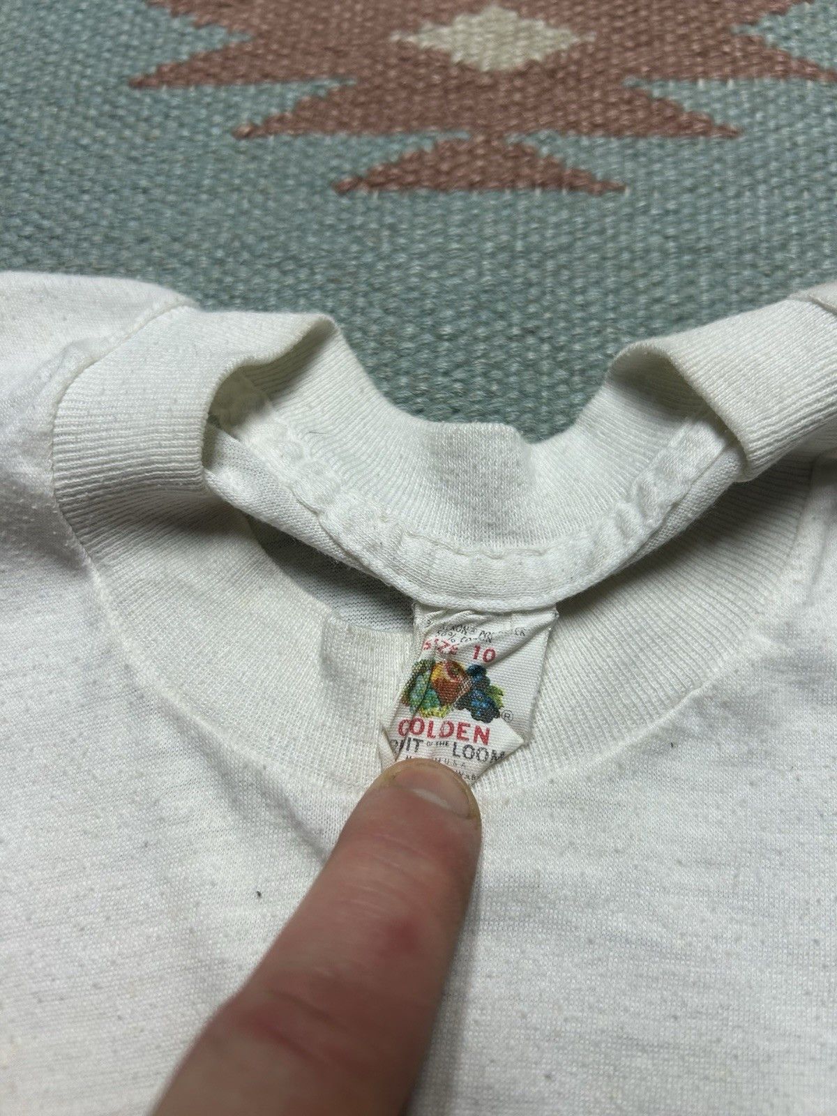 Vintage Vtg 70s blank white t shirt distressed FOTL kids 10 baby tee Size XXS / US 00 / IT 34 - 6 Thumbnail