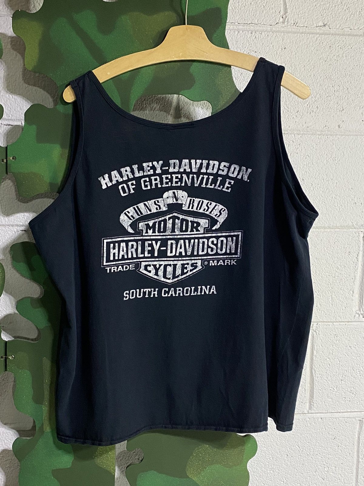 Guns N' Roses × Harley Davidson × Vintage Guns and Roses Harley Davidson Ladies Tank (sz XXL) Size XXL / US 16-18 / IT 52-54 - 2 Thumbnail