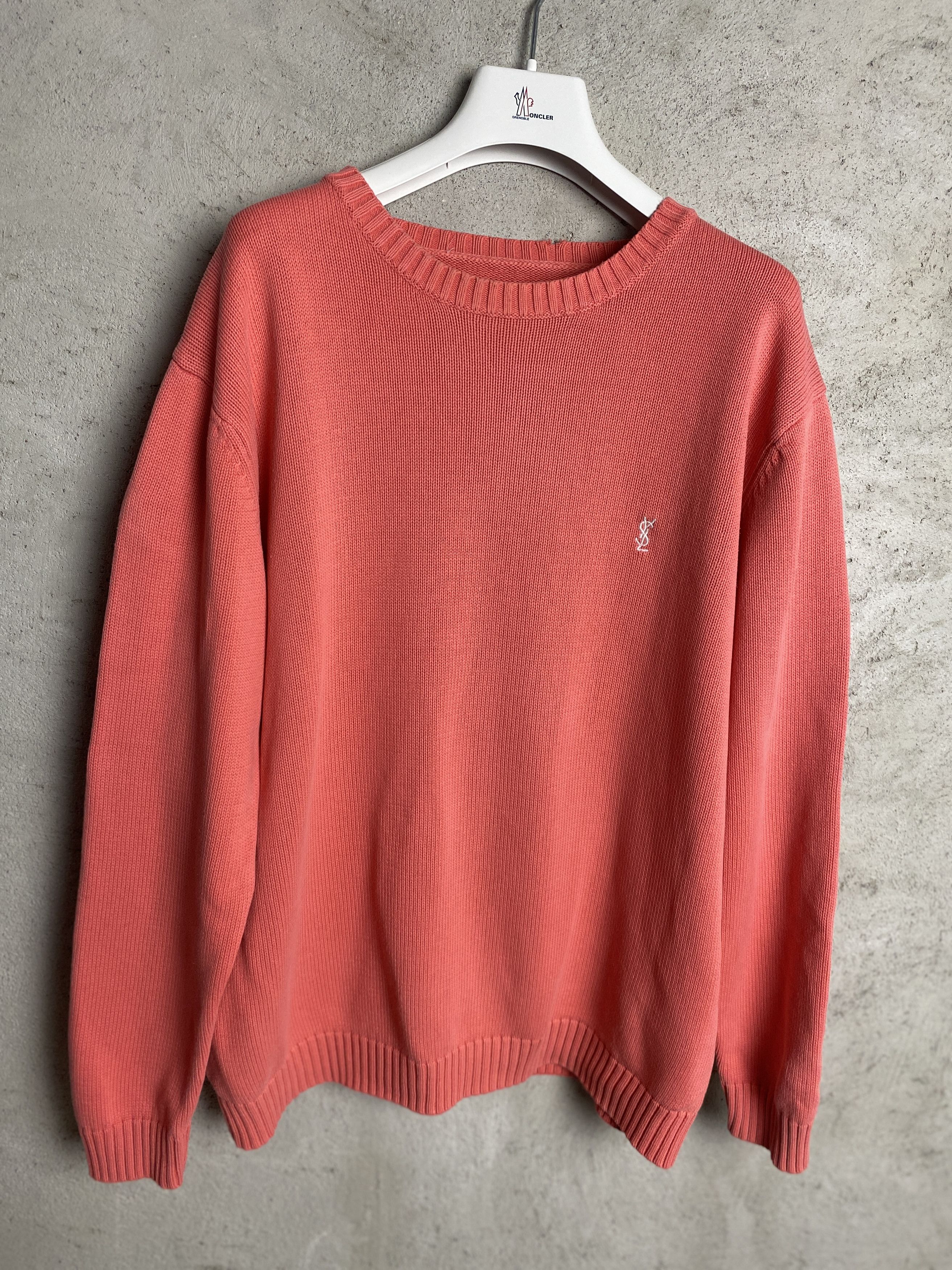 Yves Saint Laurent YSL Yves Saint Laurent small logo sweater knitwear Size US L / EU 52-54 / 3 - 1 Thumbnail