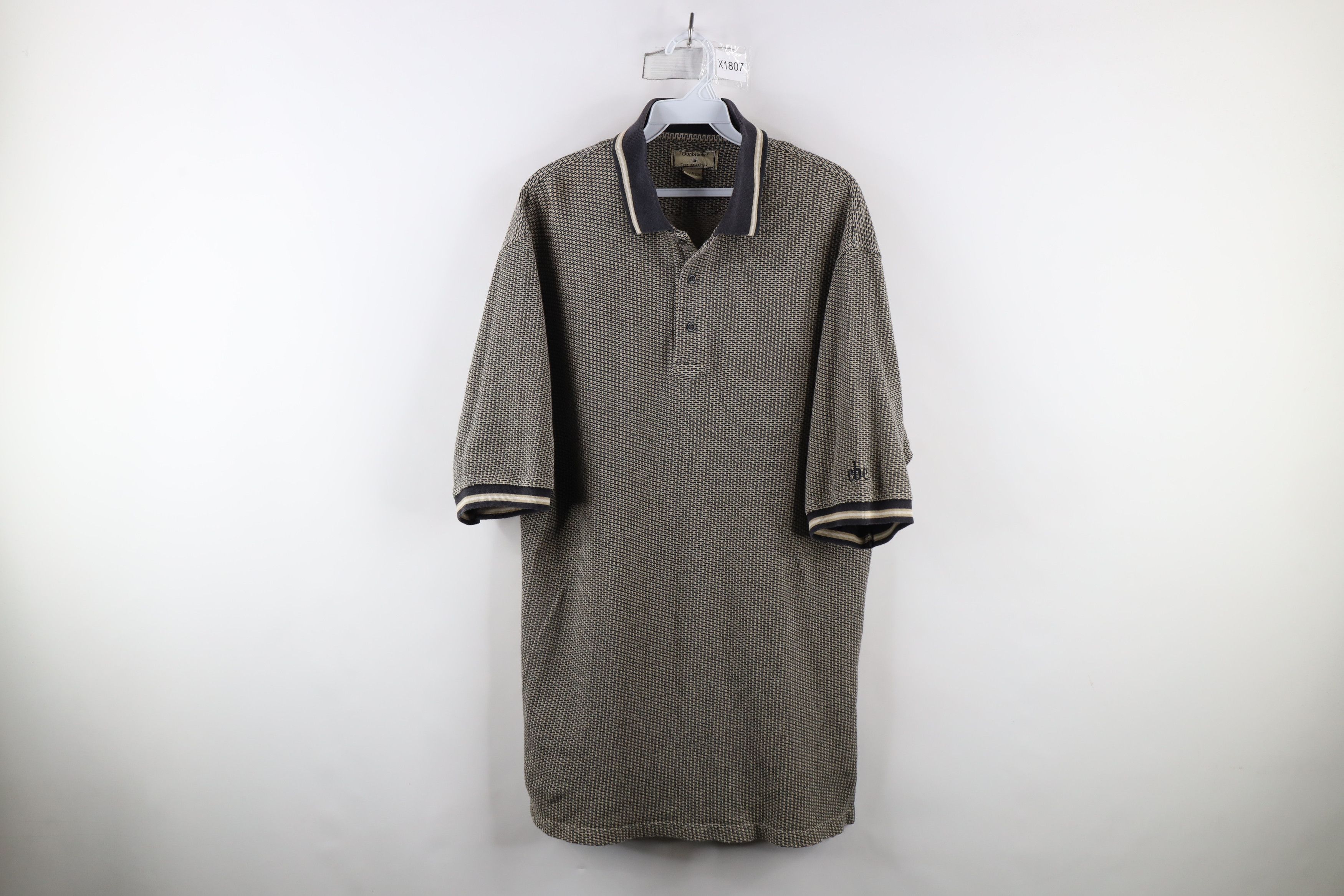 Vintage Vintage 90s Streetwear Geometric Collared Golf Polo Shirt Size US L / EU 52-54 / 3 - 1 Thumbnail