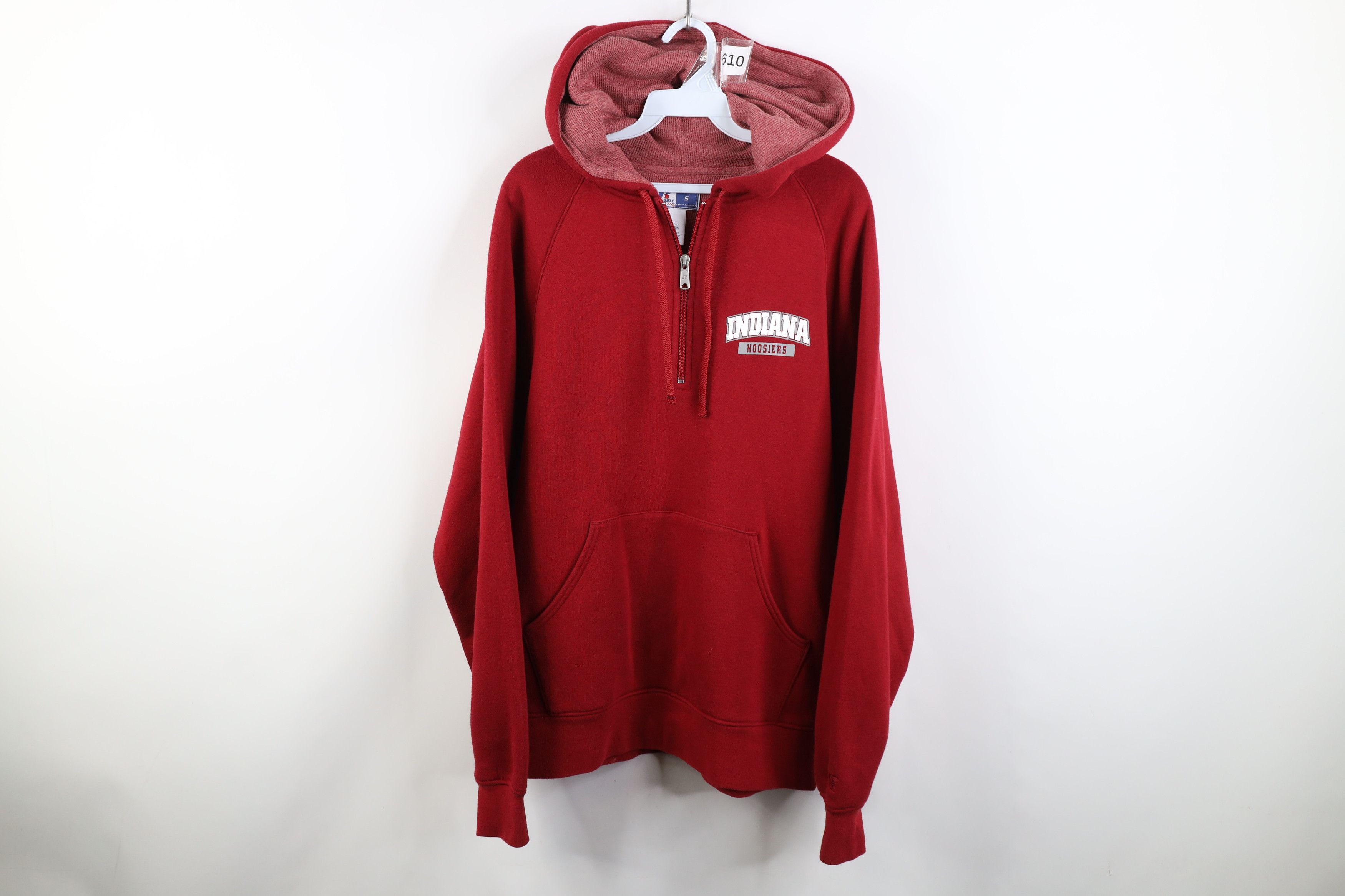 Russell Athletic Vintage 90s Russell Athletic University Football Zip Hoodie Size US S / EU 44-46 / 1 - 1 Thumbnail