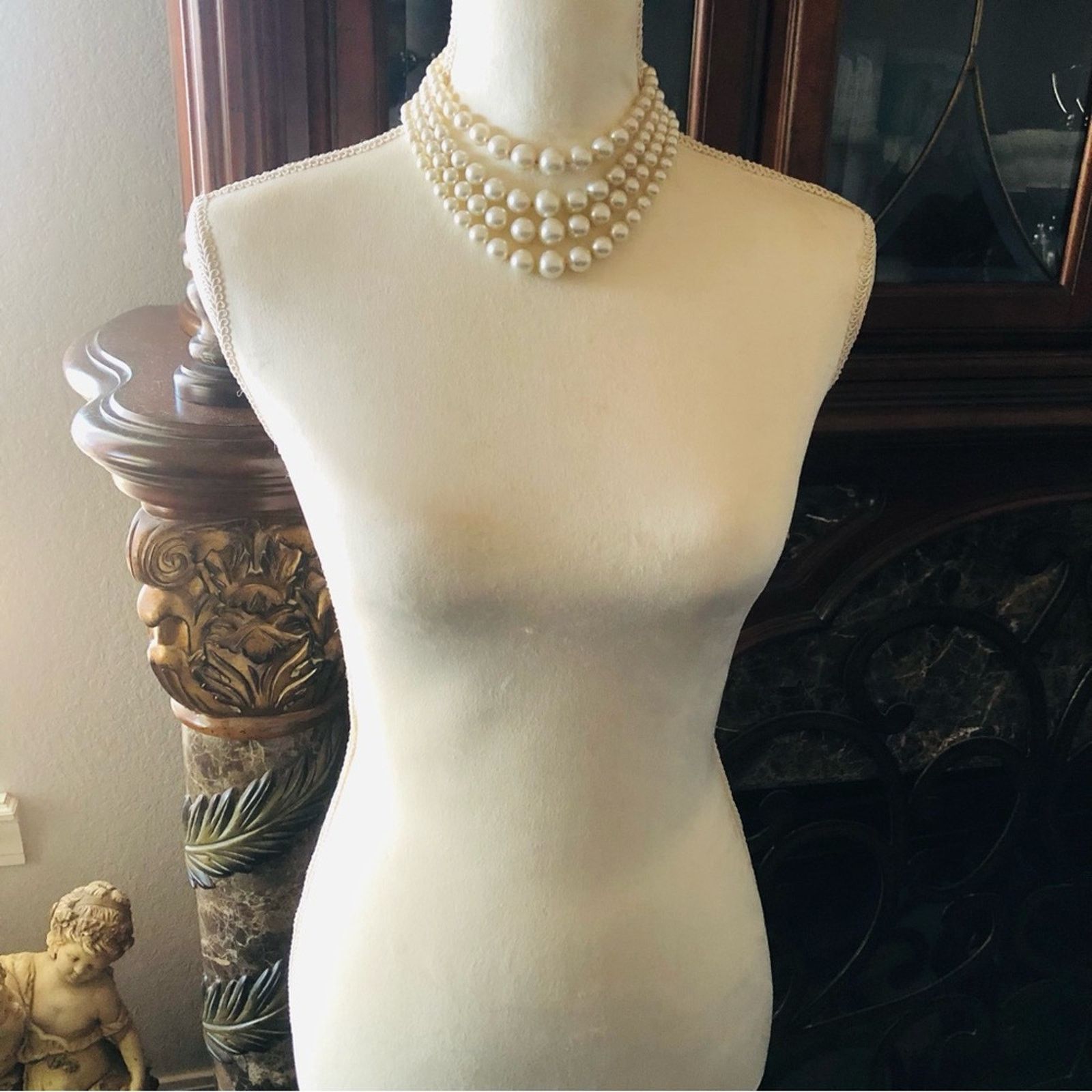 Vintage Vintage mid century quad graduated strand choker necklace Size ONE SIZE - 6 Thumbnail