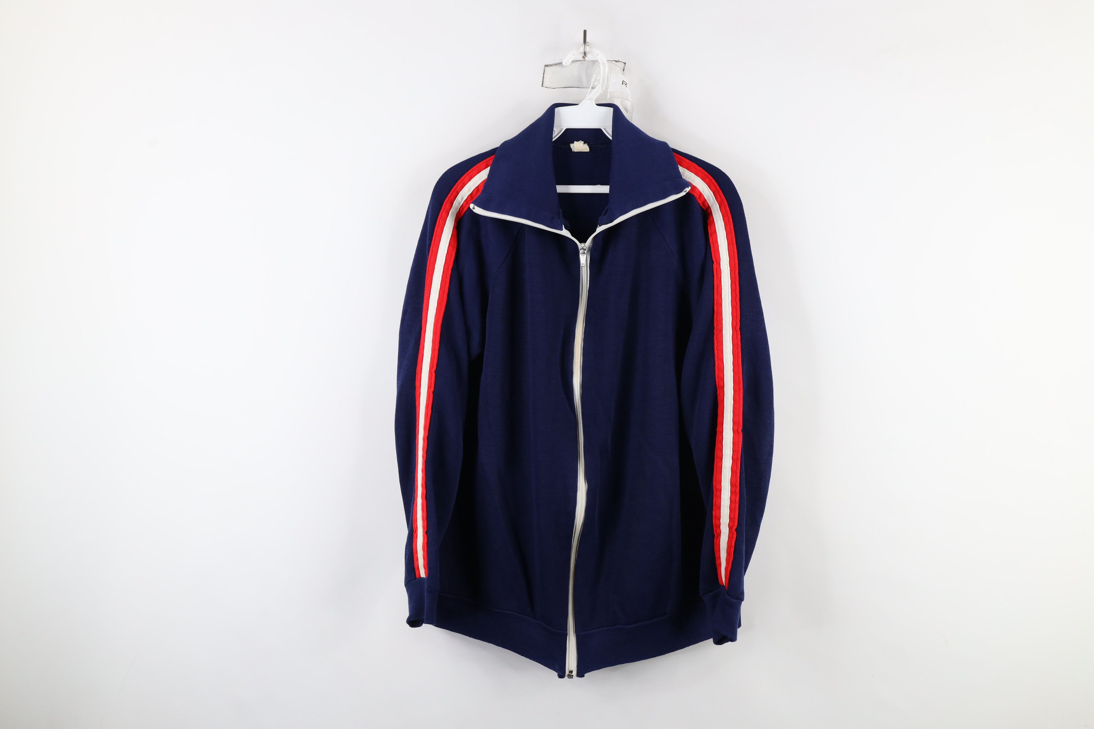Vintage Vintage 70s Streetwear Full Zip Warm Up Track Jacket USA Size US L / EU 52-54 / 3 - 1 Thumbnail