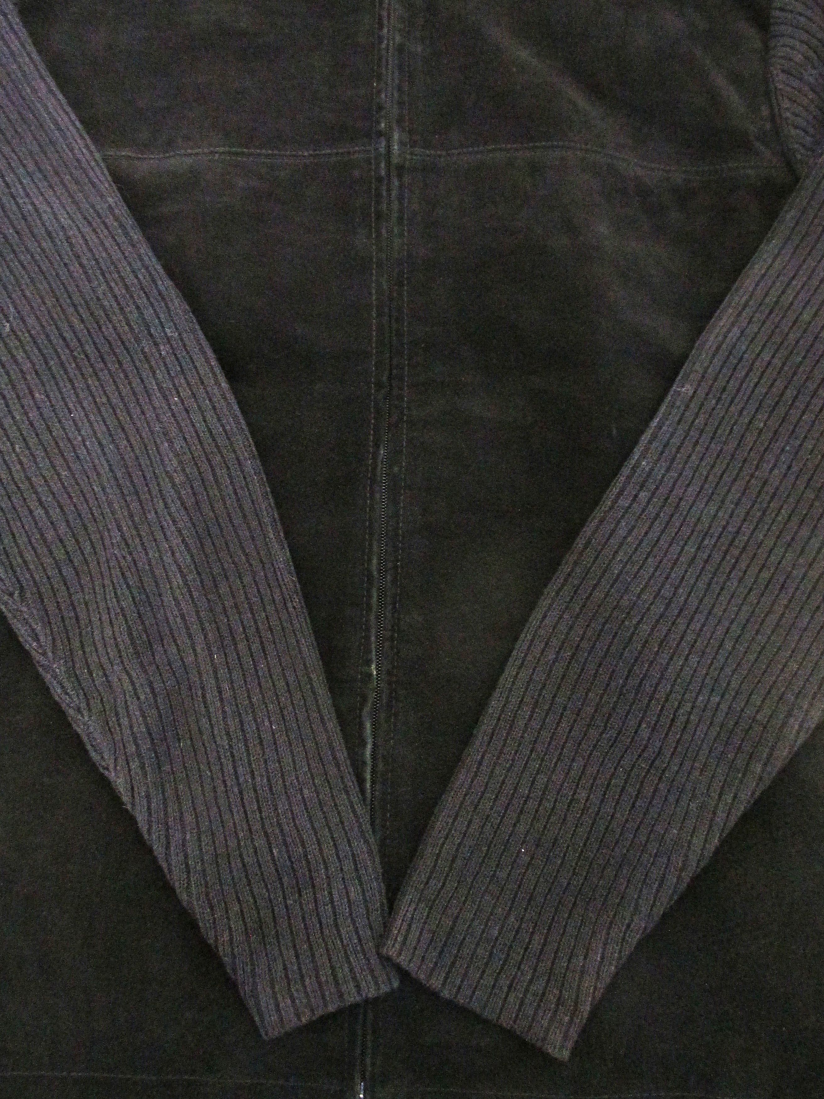 Liz Claiborne Crazy Horse Men's Suede/Knit Zipper Jacket Size Medium Size US M / EU 48-50 / 2 - 5 Thumbnail