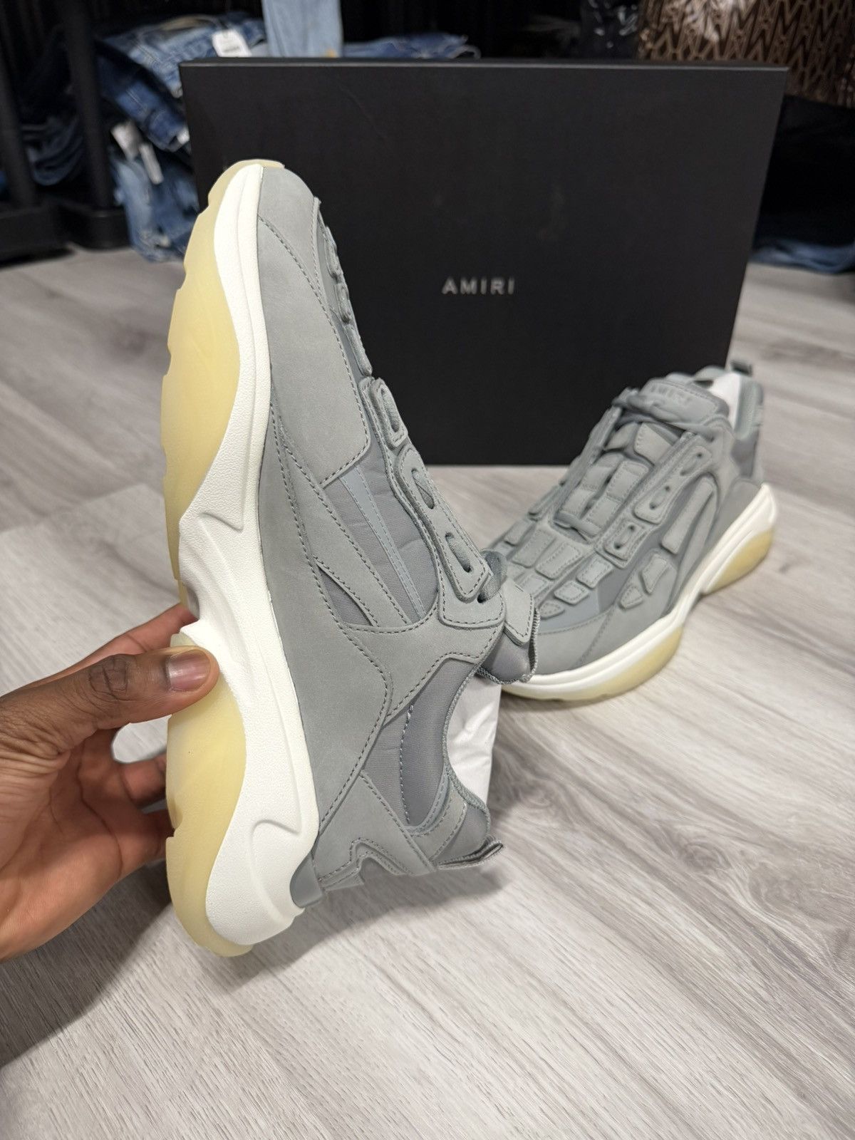 Amiri Amiri Bone Runner Grey Sneakers Size US 9 / EU 42 - 6 Thumbnail
