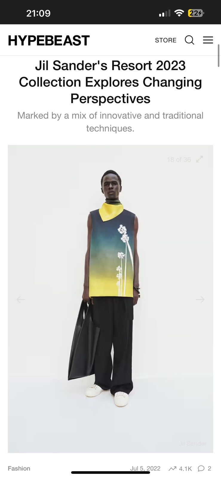 Jil Sander 🌅 NWT Jil Sander Degradé Palm Tree Tank Top Size 52 (XL) Size US L / EU 52-54 / 3 - 2 Thumbnail