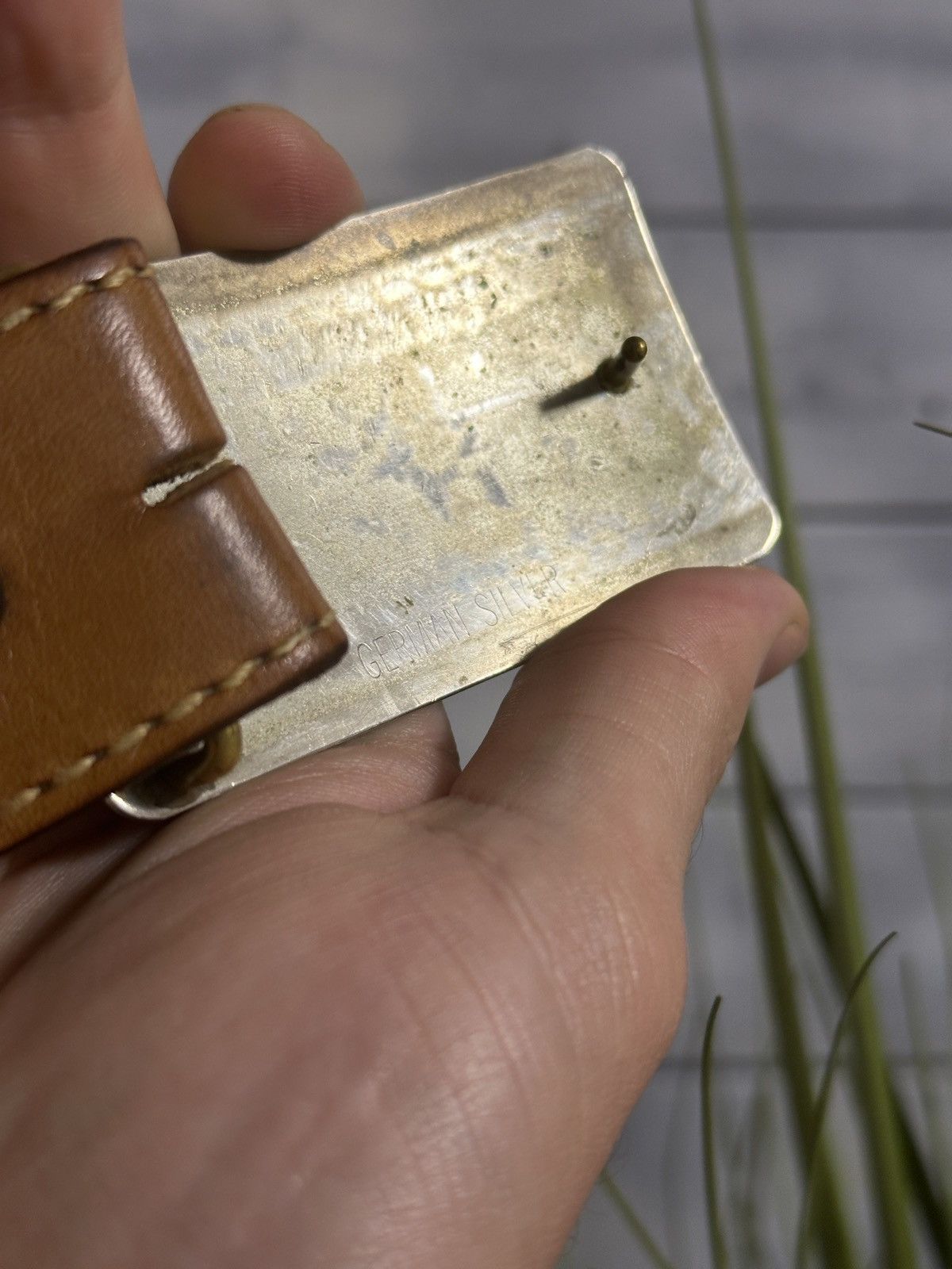 Vintage Rare Belt TEXAS Silver Germany JEZ Leather Cowboy Western Size ONE SIZE - 8 Thumbnail