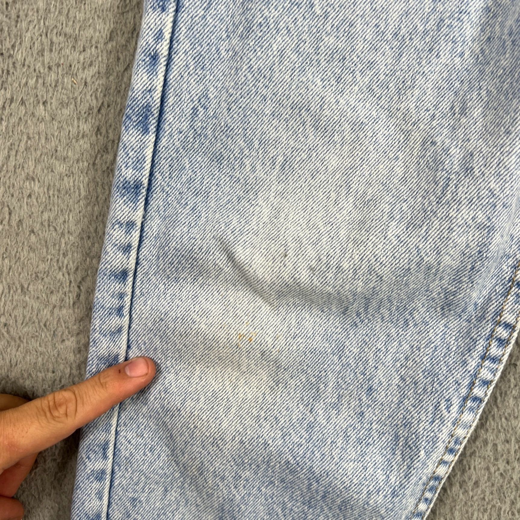 Lee VINTAGE Lee Jeans Unisex Adults 27x30 Denim Blue 80s 90s USA Distressed Regular Size 26" / US 2 / IT 38 - 2 Thumbnail