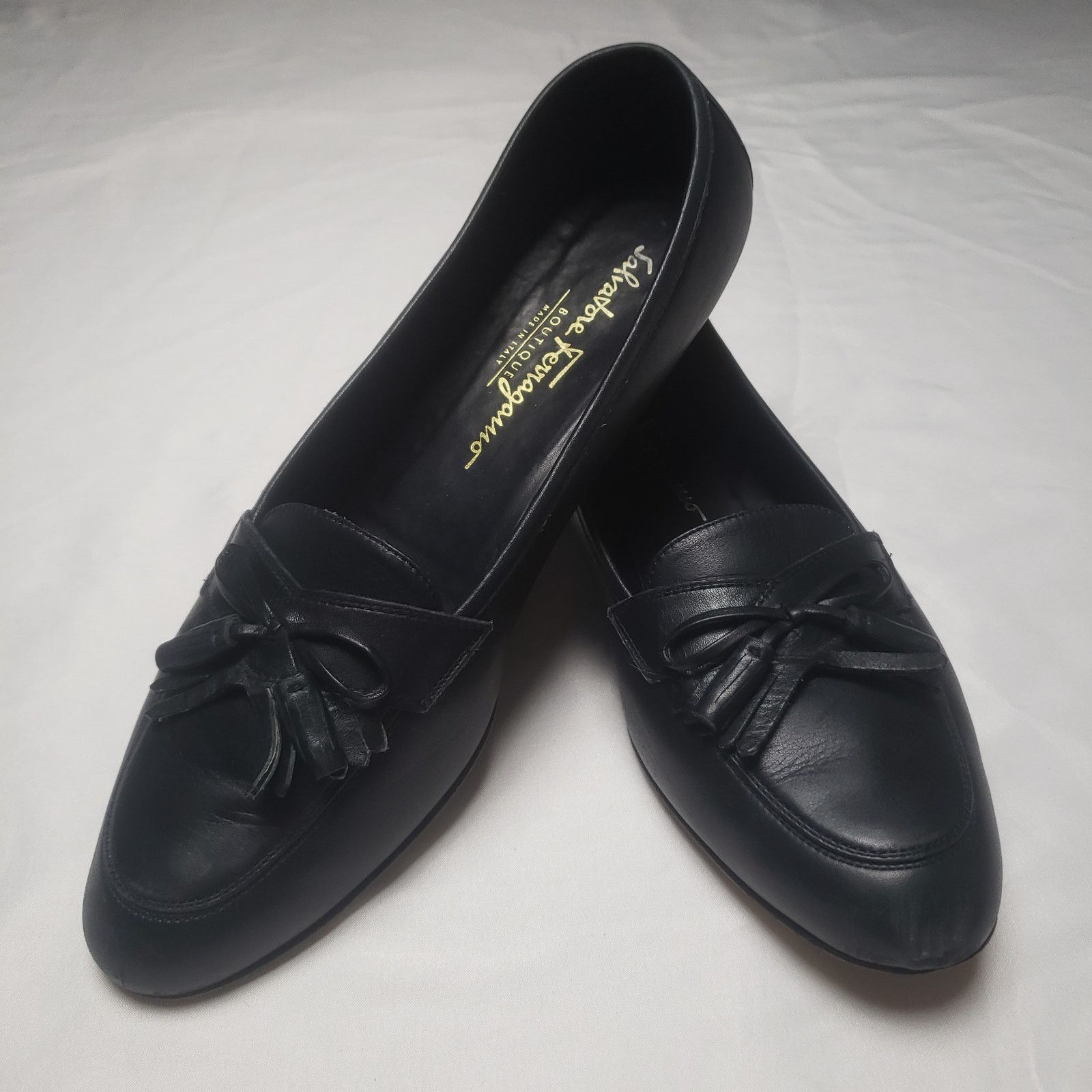Salvatore Ferragamo Vintage Salvatore Ferragamo Womens Loafers Leather Size US 9.5 / IT 39.5 - 1 Thumbnail