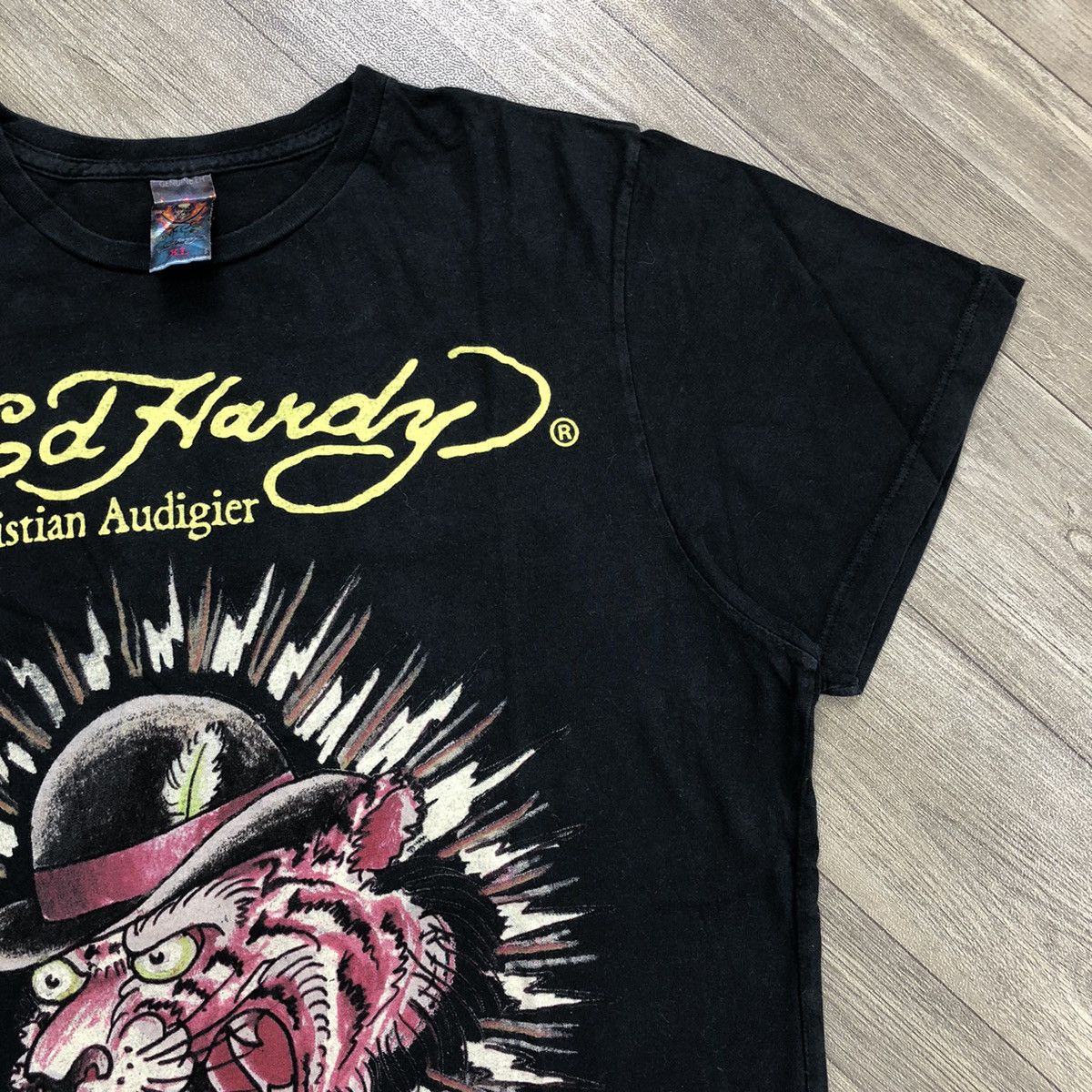 Christian Audigier × Ed Hardy × Vintage Y2K Ed Hardy Christian Audigier Big Logo Women Tee Size US L / EU 52-54 / 3 - 3 Thumbnail