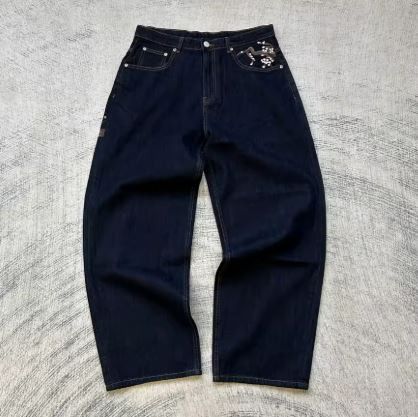 Other Y2K-inspired Cherry Blossom Embroidered Jeans Size US 35 - 3 Thumbnail