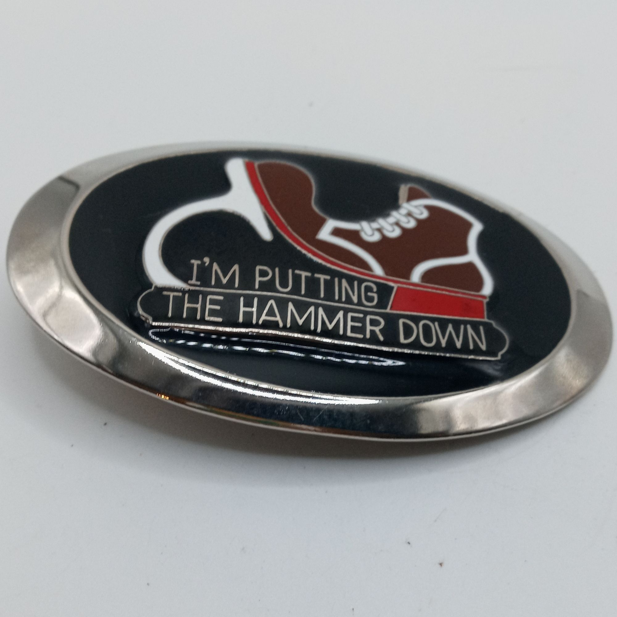 Other Putting The Hammer Down Belt Buckle Vintage Trucker Western Size ONE SIZE - 2 Thumbnail
