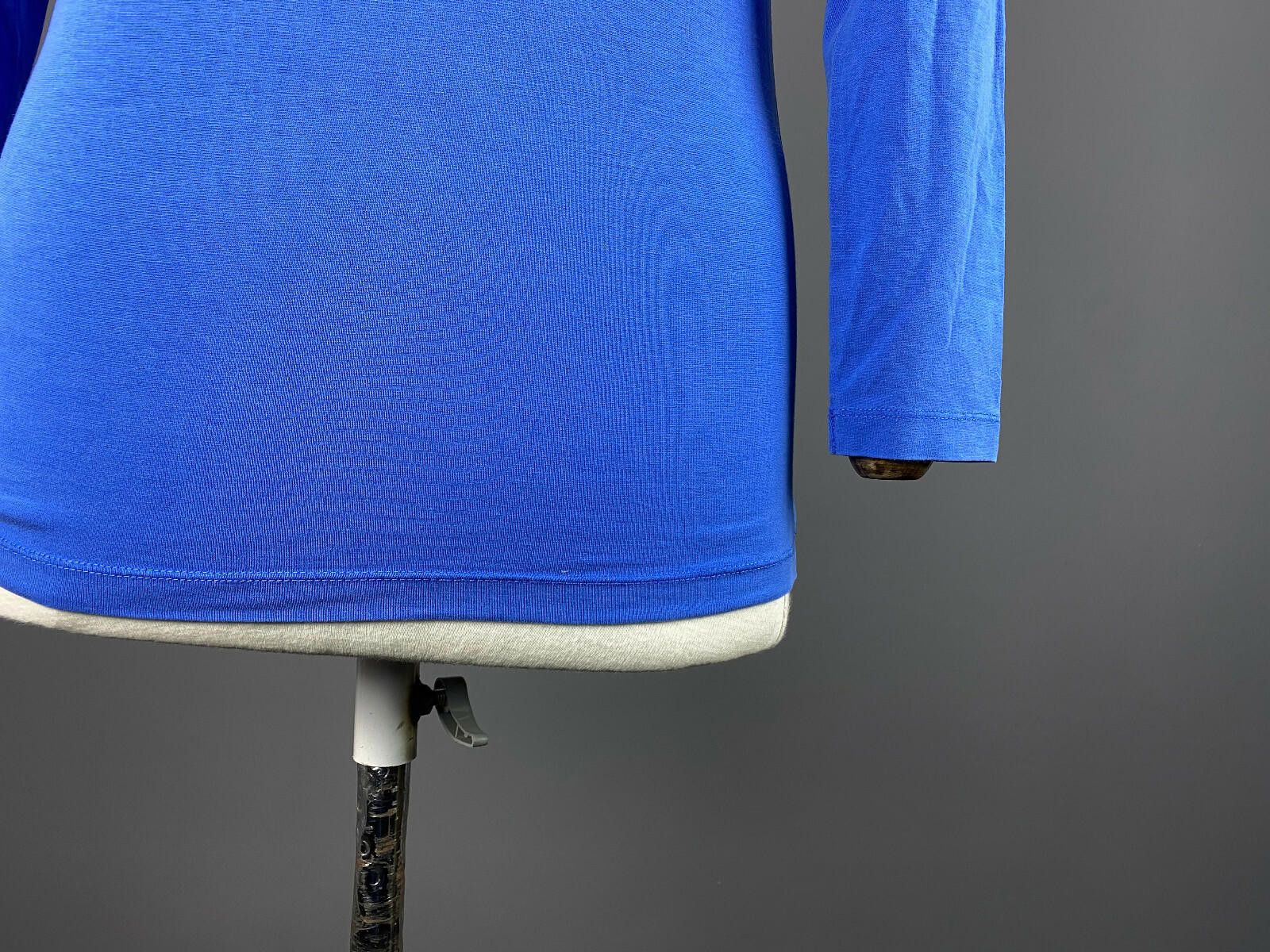 Designer Cop Copine Blue Boat Neck Long Sleeve Lesco Top Shirt Size S Size S / US 4 / IT 40 - 8 Thumbnail