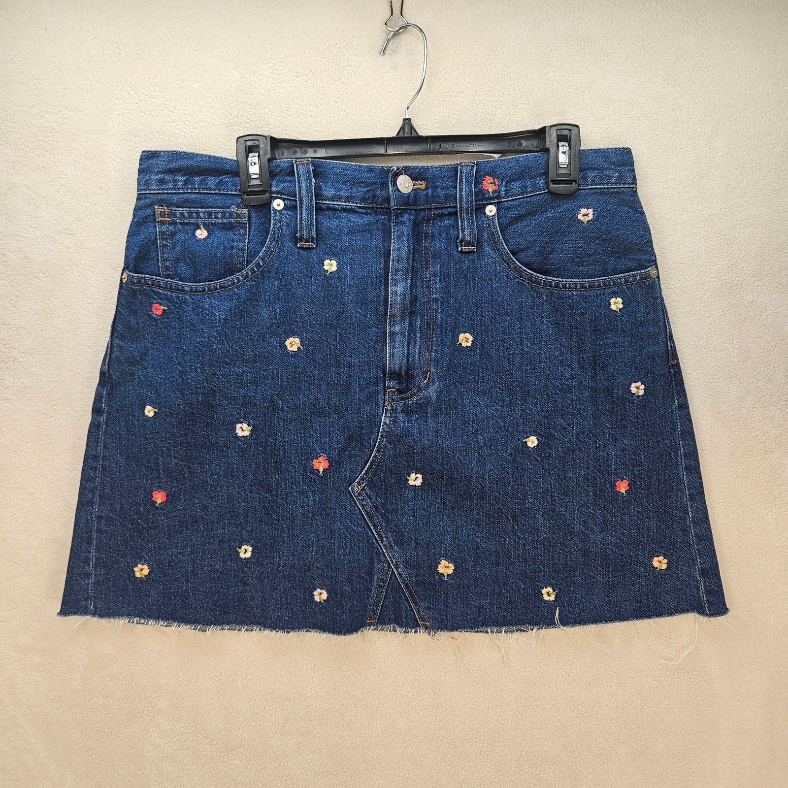 Madewell MADEWELL WOMEN'S 31 RIGID DENIM A-LINE MEDIUM WASH BLUE SKIR Size 31" - 1 Thumbnail