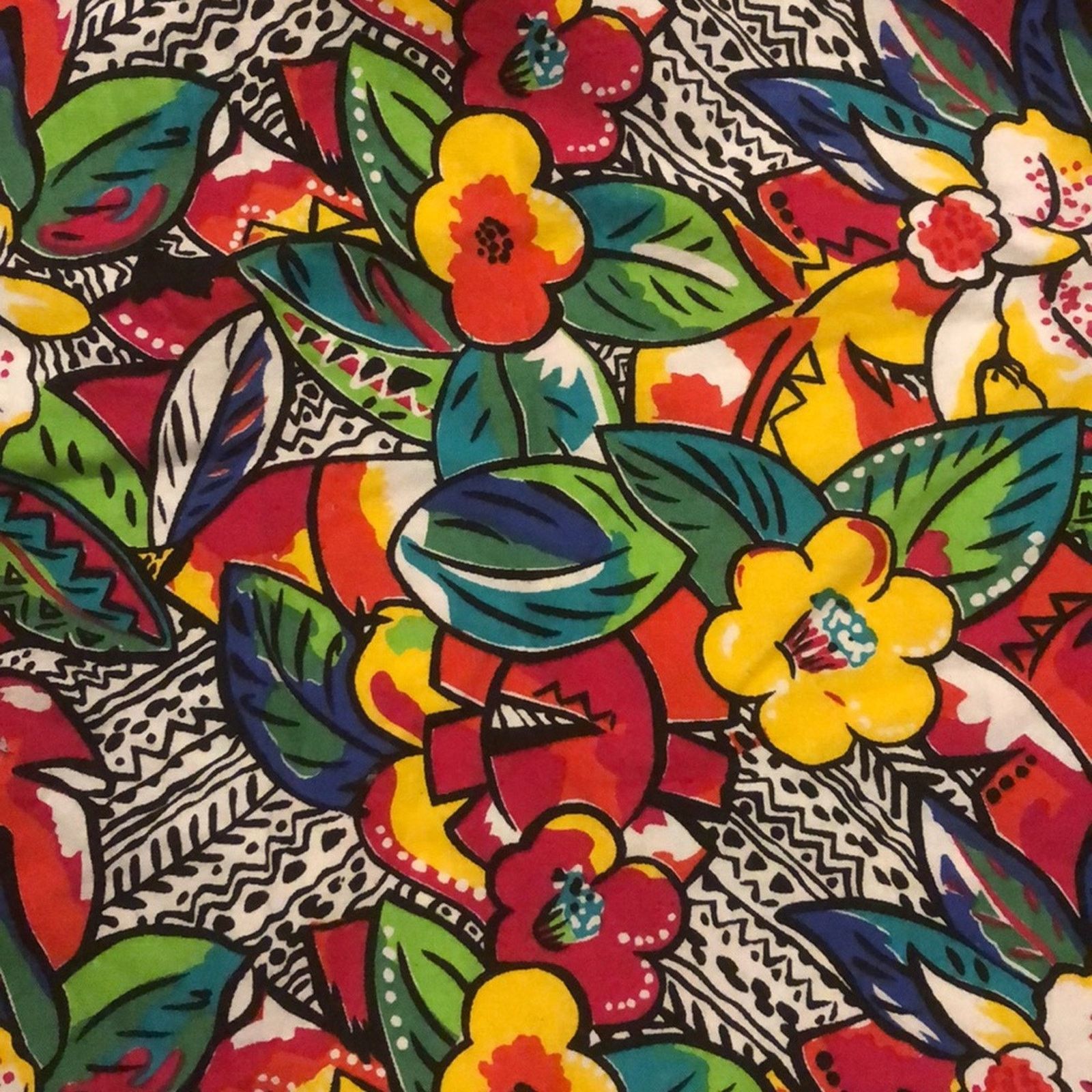 Vintage Vintage Women's Large VICTORIA brand Floral 1980's Tank Top Size L / US 10 / IT 46 - 3 Thumbnail