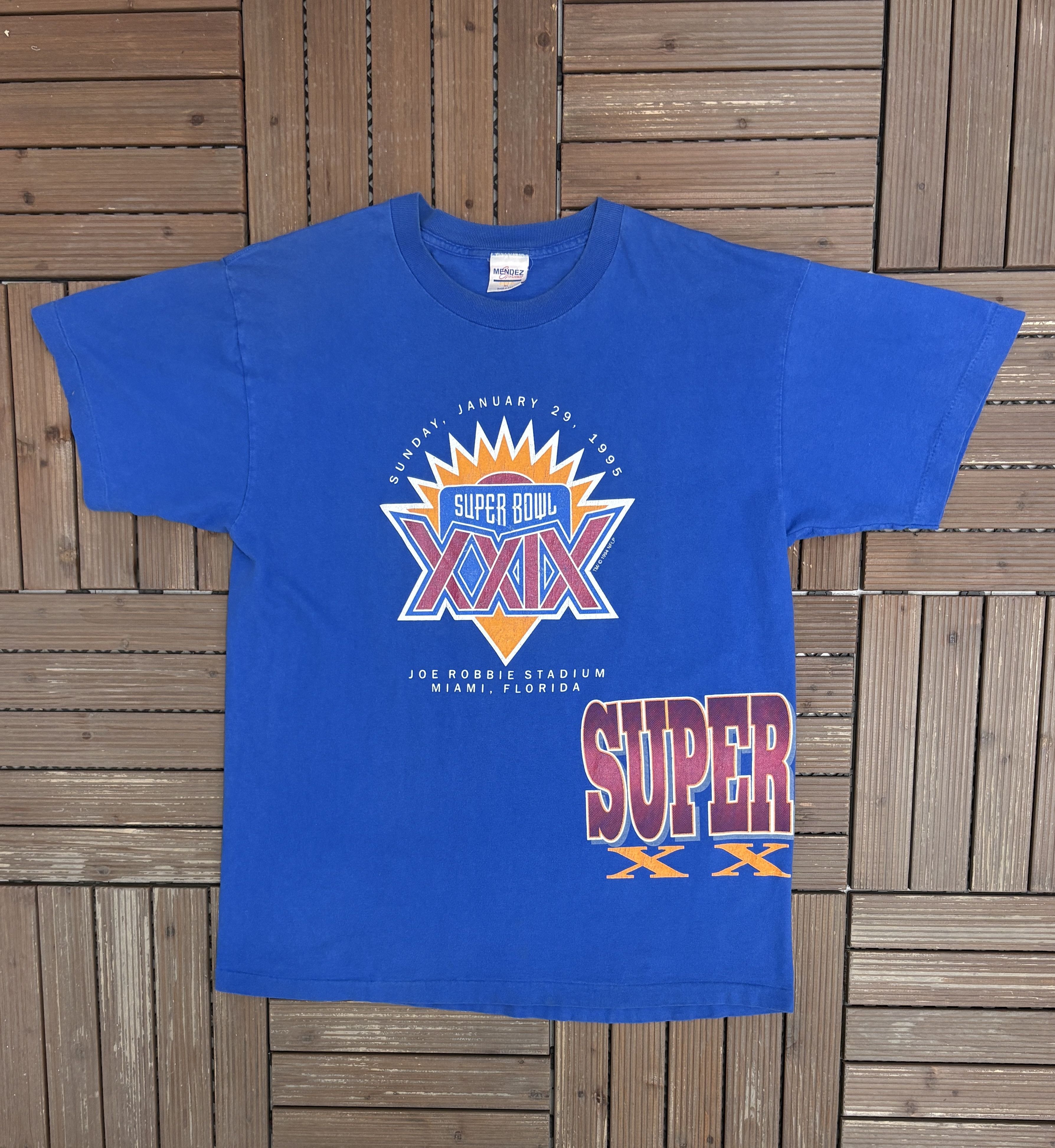 Vintage Super Bowl XXIX Vintage Made in USA Blue T-Shirt Tee Size US XL / EU 56 / 4 - 1 Thumbnail