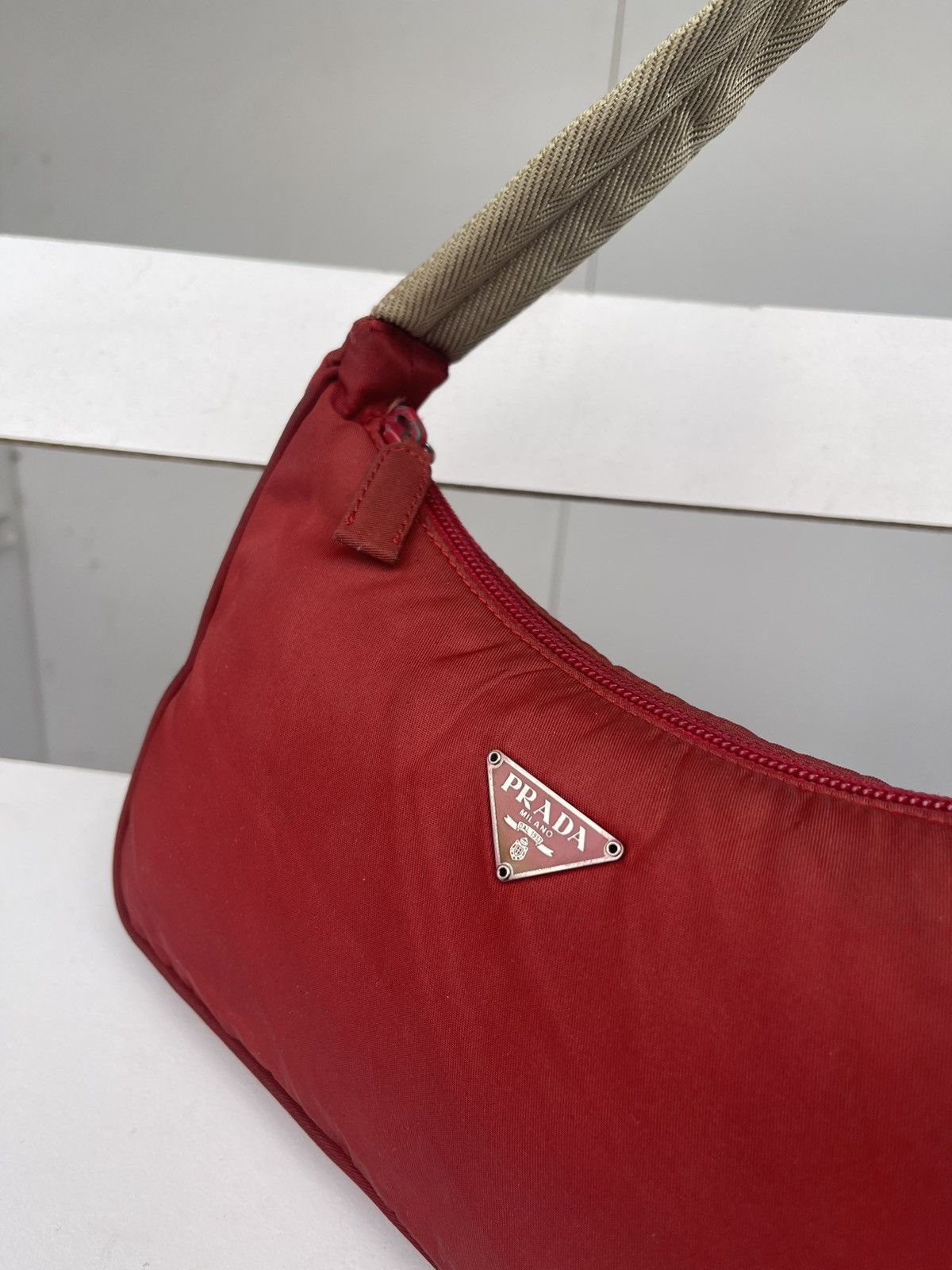 Prada VINTAGE PRADA TESSUTO SMALL HOBO BAG Size ONE SIZE - 7 Thumbnail