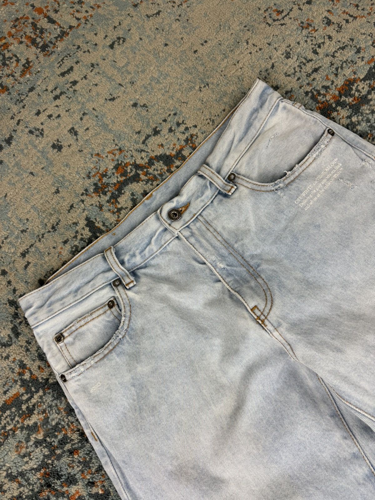 Off-White Off-White corp distress skinny light washed denim Size US 32 / EU 48 - 7 Thumbnail