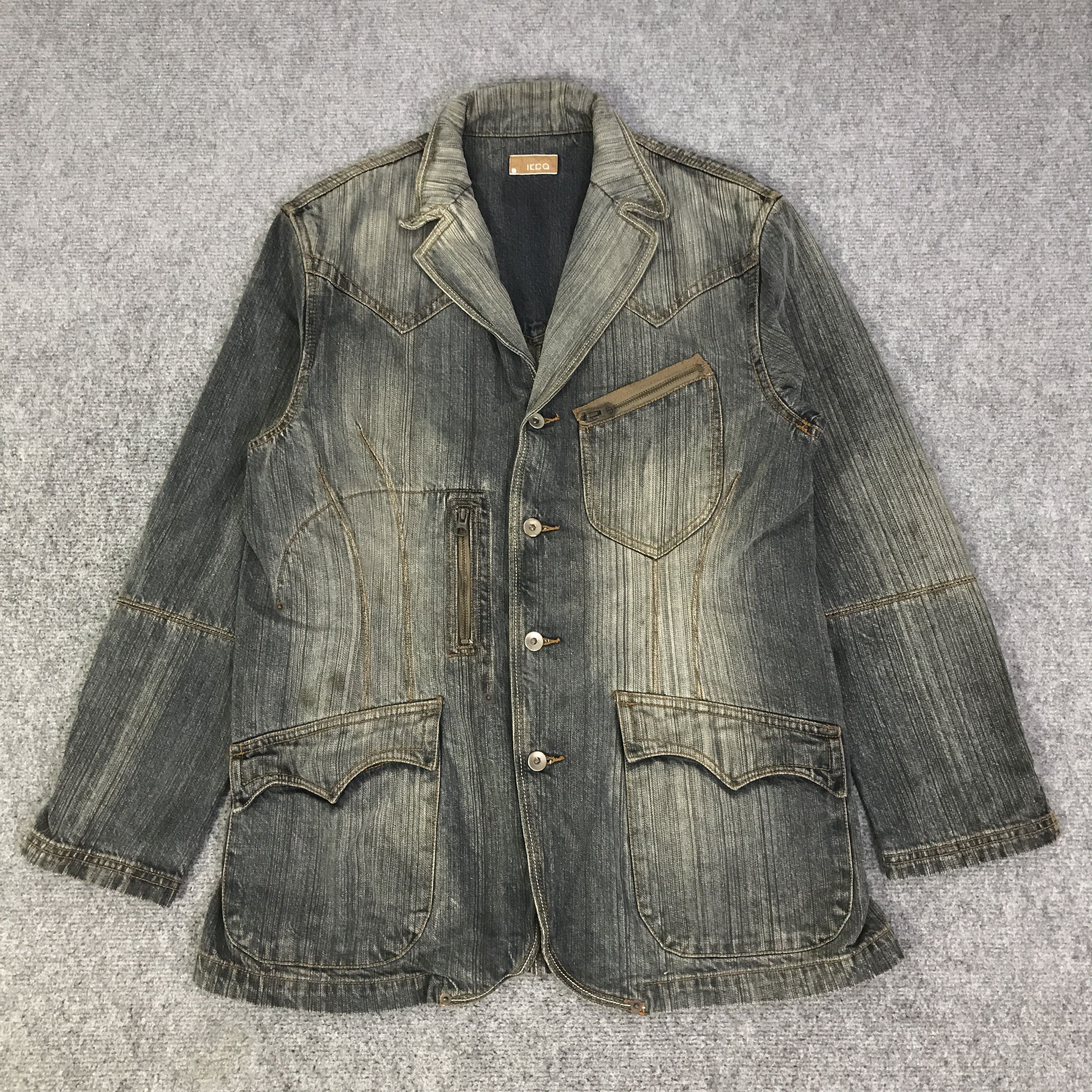 Japanese Brand IKKA JAPAN BUTTON DENIM JACKET K128B9 Size US L / EU 52-54 / 3 - 1 Thumbnail