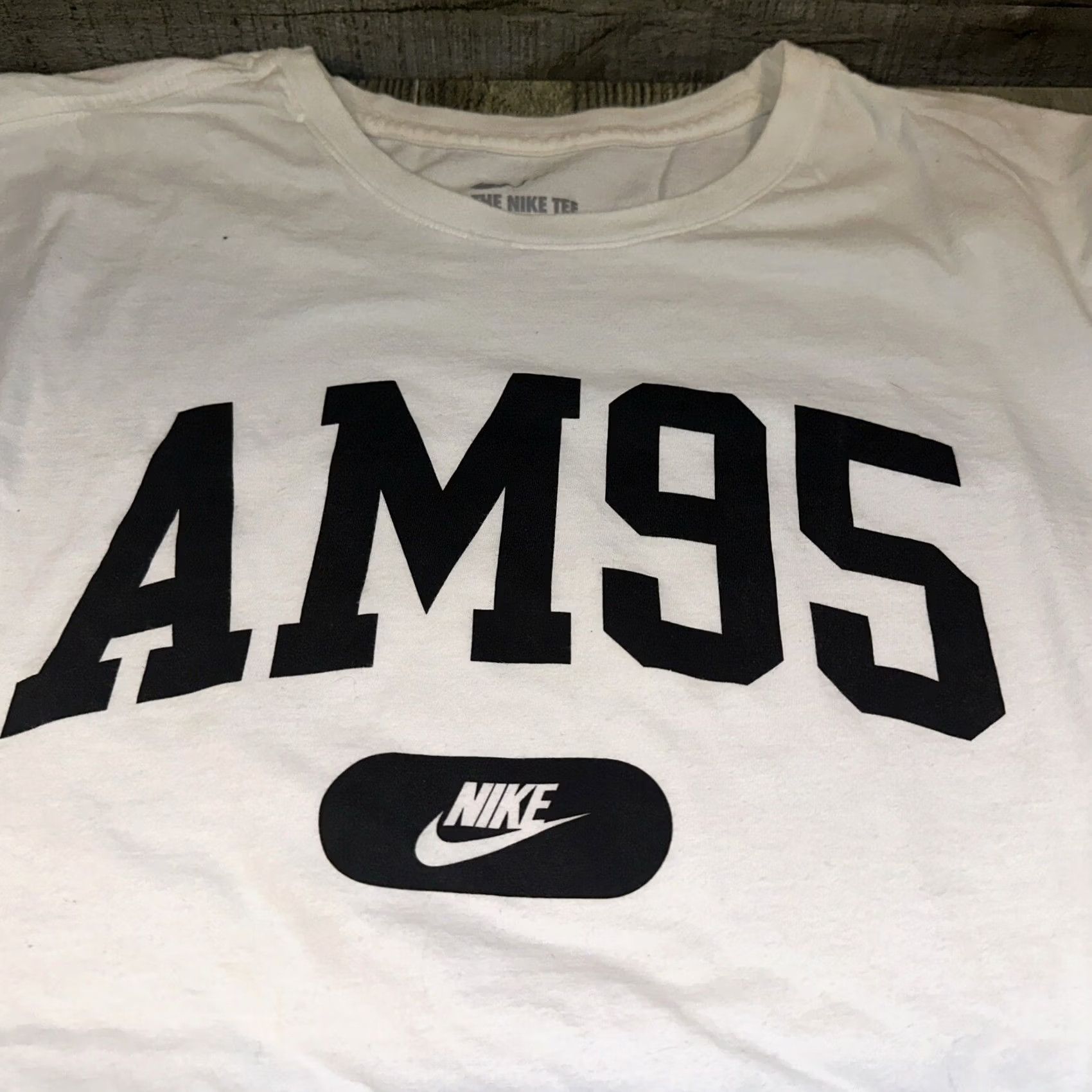 Nike Nike Air Max 95 White Black Logo Long Sleeve Shirt Mens XL White Logo Shirt Men XL Graphic Tee Size US XL / EU 56 / 4 - 3 Thumbnail