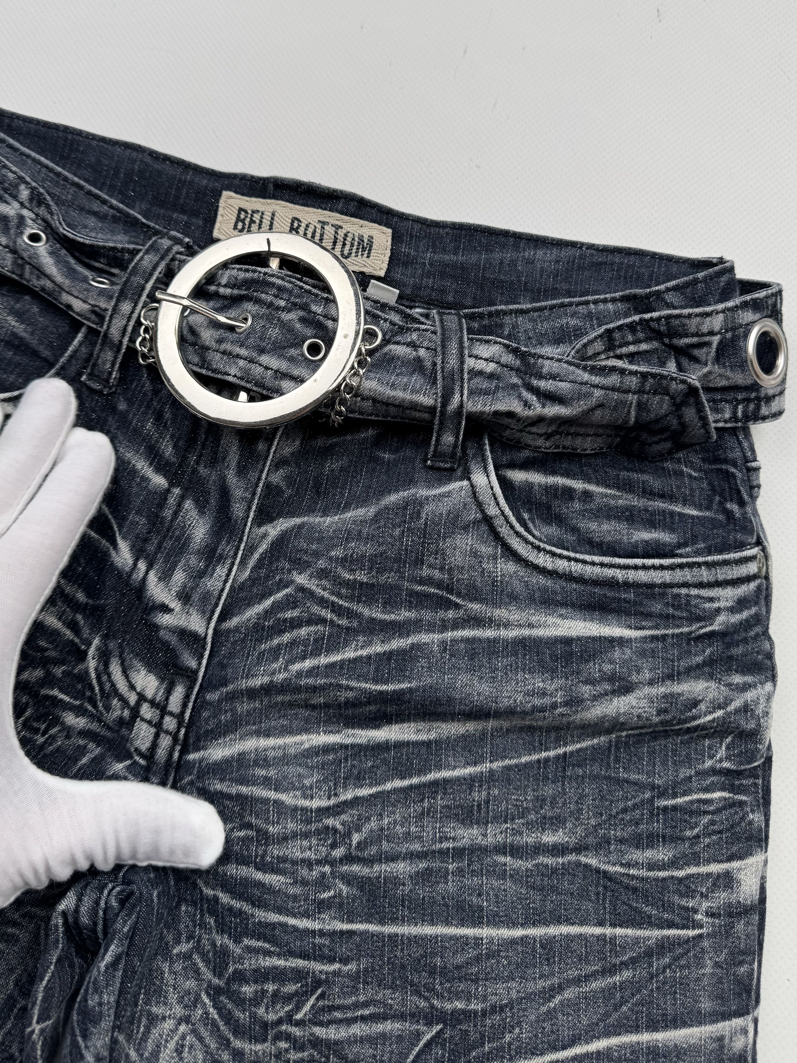 Hysteric Glamour 90's Flared Jeans and Faded Details With Belt B171(V459)E2 Size 24" / US 00 / IT 34 - 4 Thumbnail