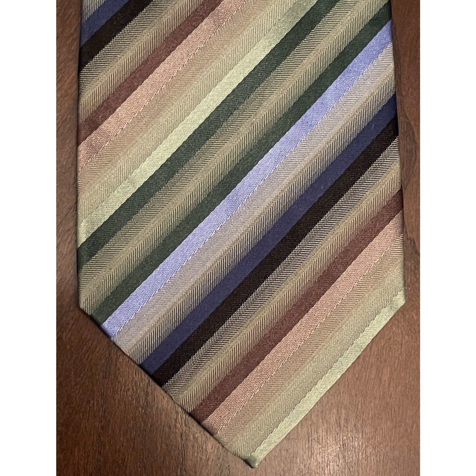 Kenneth Cole Kenneth Cole Reaction Green Blue Brown 100% Silk China Size ONE SIZE - 1 Thumbnail