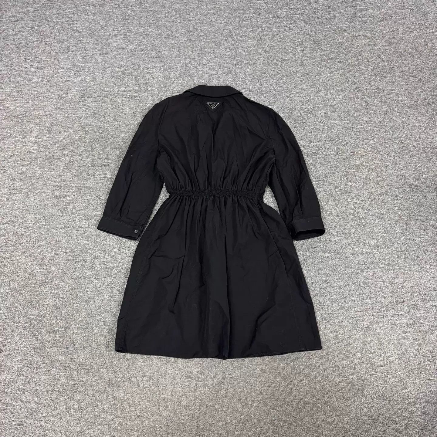 Prada Prada Women's Back Triangle Logo Waist-Cinched Dress 42 Size M / US 6-8 / IT 42-44 - 3 Thumbnail