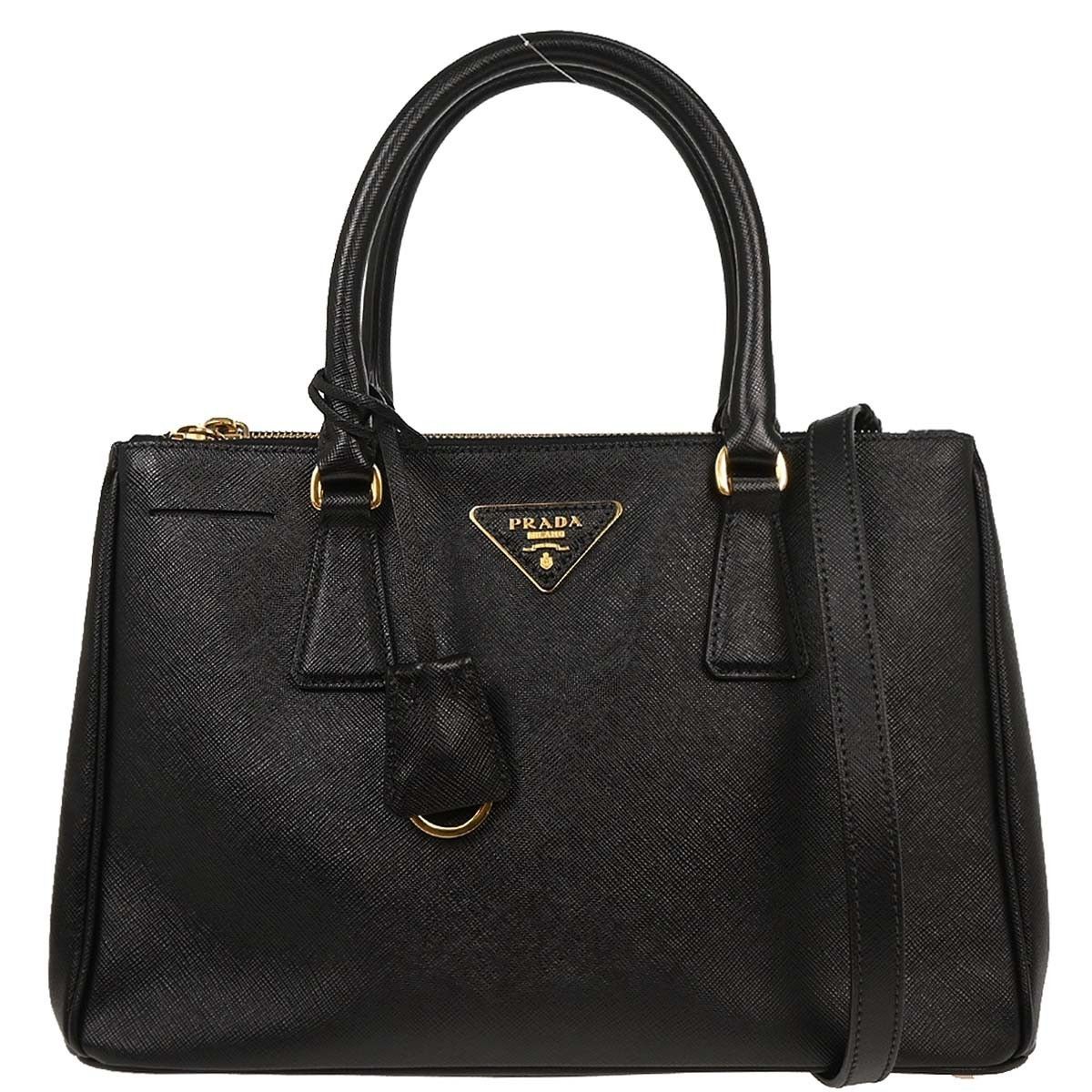 Prada Prada Galleria Double Zip Tote Saffiano Leather Size ONE SIZE - 1 Thumbnail