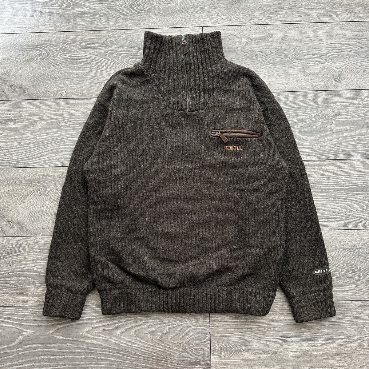 Hunter Härkila Windstopper Wool Sweater 1/4 Zip Windproof Lining Size US S / EU 44-46 / 1 - 1 Thumbnail