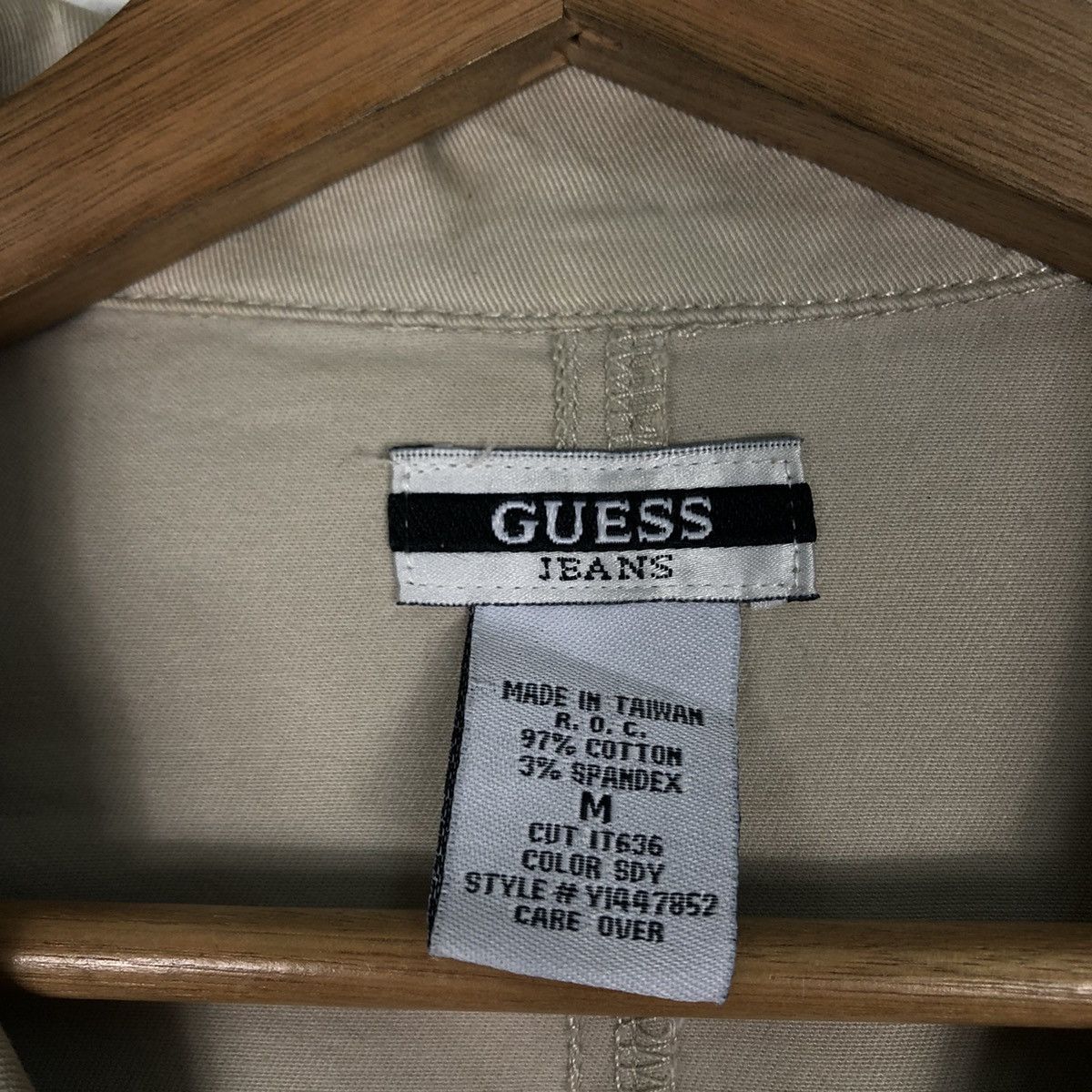 Guess 🔥Vtg Guess Chore Jacket Double Breast Biker Bondage Size US M / EU 48-50 / 2 - 15 Thumbnail