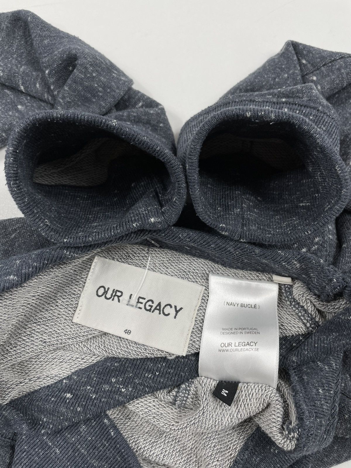 Junya Watanabe × Our Legacy OUR LEGACY Navy Bucle Texture Long Sleeve Sweatshirt Jumper Sweater Pullover Size US M / EU 48-50 / 2 - 12 Thumbnail