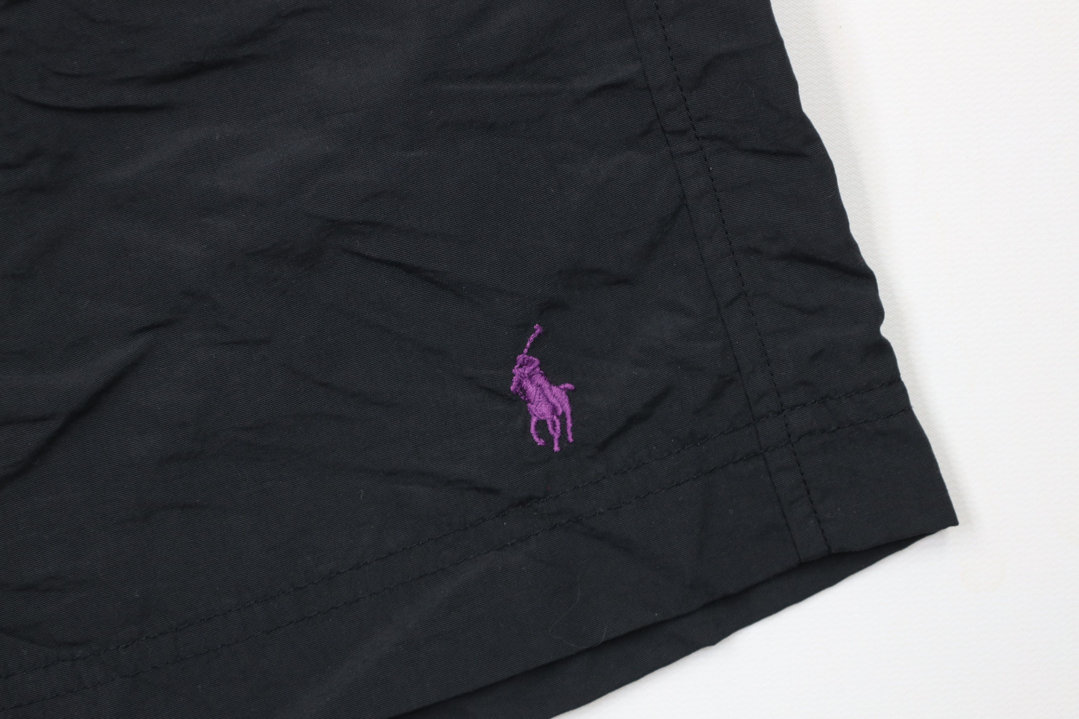 Ralph Lauren × Vintage Vintage 90s Ralph Lauren Above Knee Shorts Swim Trunks Black Size US 34 / EU 50 - 5 Thumbnail