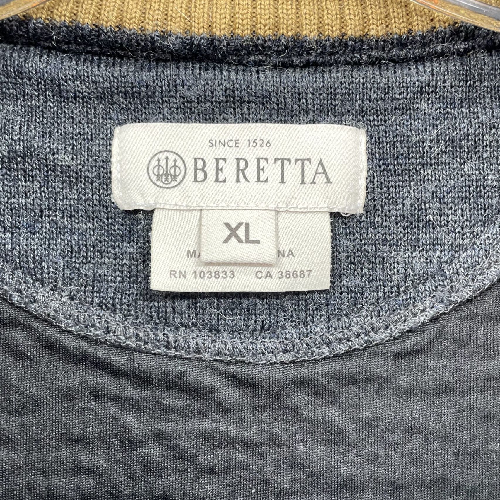 Vintage Beretta Wool Blend Sweater Men XL Shoulder Patch Outdoor Hunting Preppy Shirt (POLO) - Vintage? No Size US XL / EU 56 / 4 - 4 Thumbnail